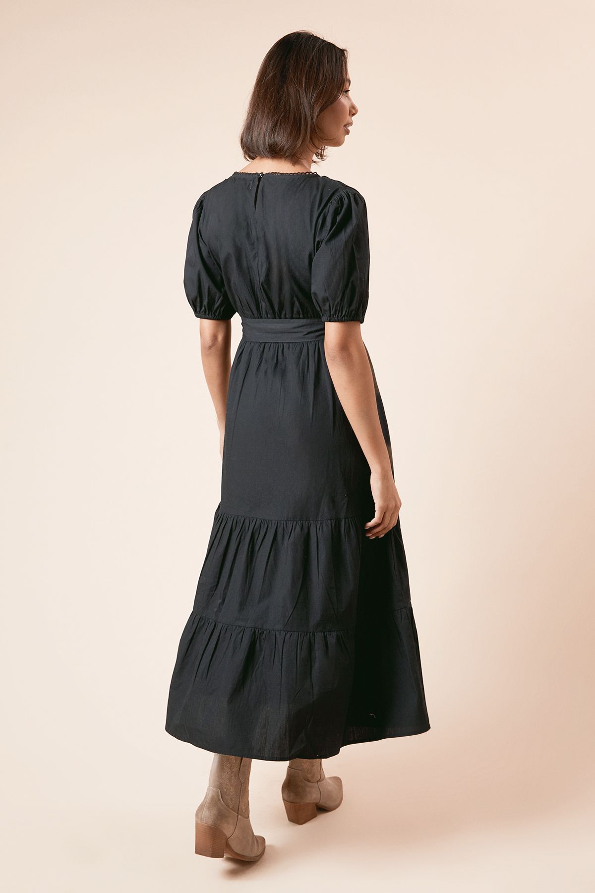 Dorothy Perkins Poplin Shirt Dress Black image 3