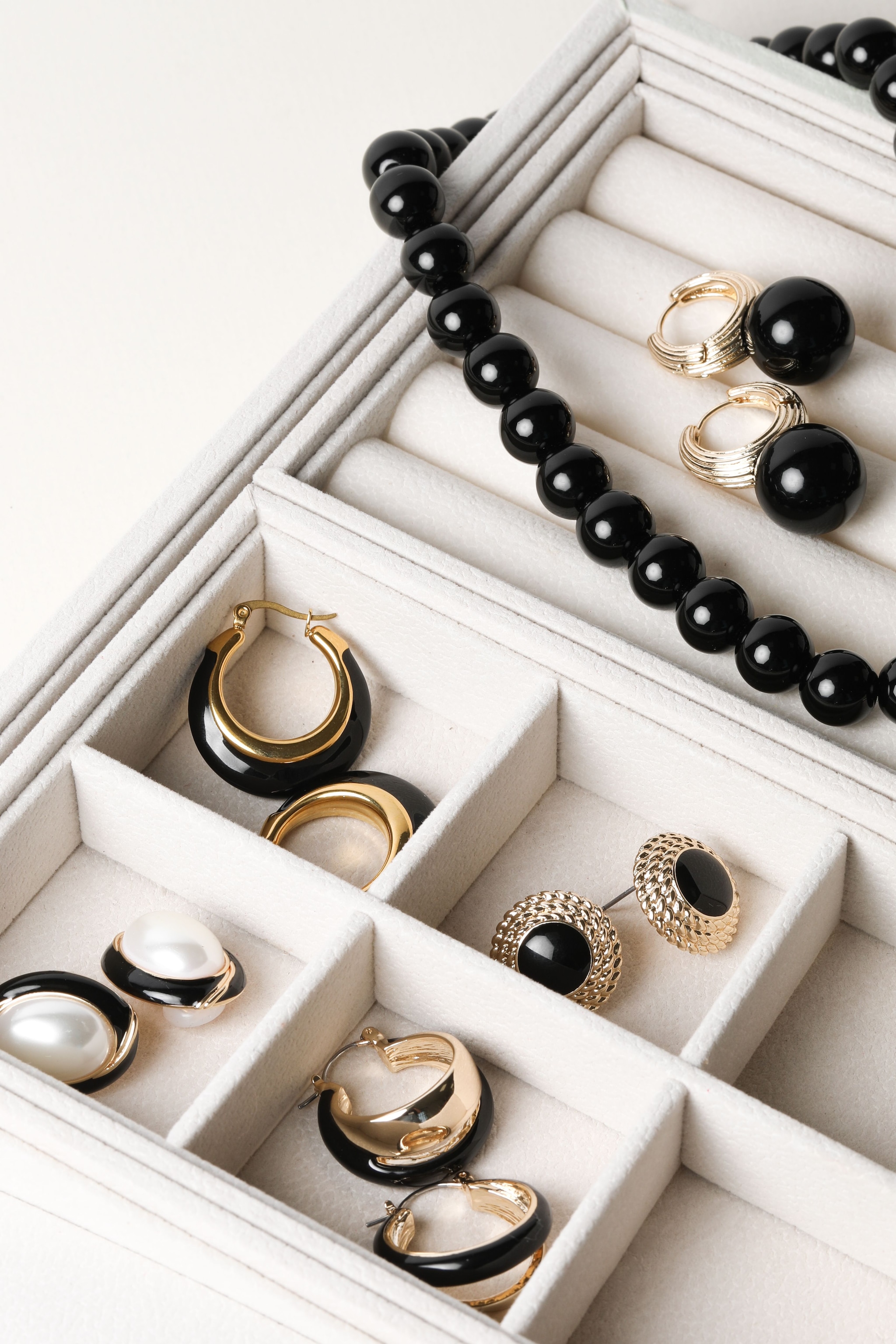 Jon Richard Ridge Hoop And Jet Bead Statement Earrings image 3