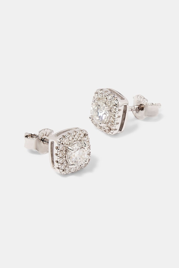Cernucci Moissanite 7mm Cluster Stud Earrings