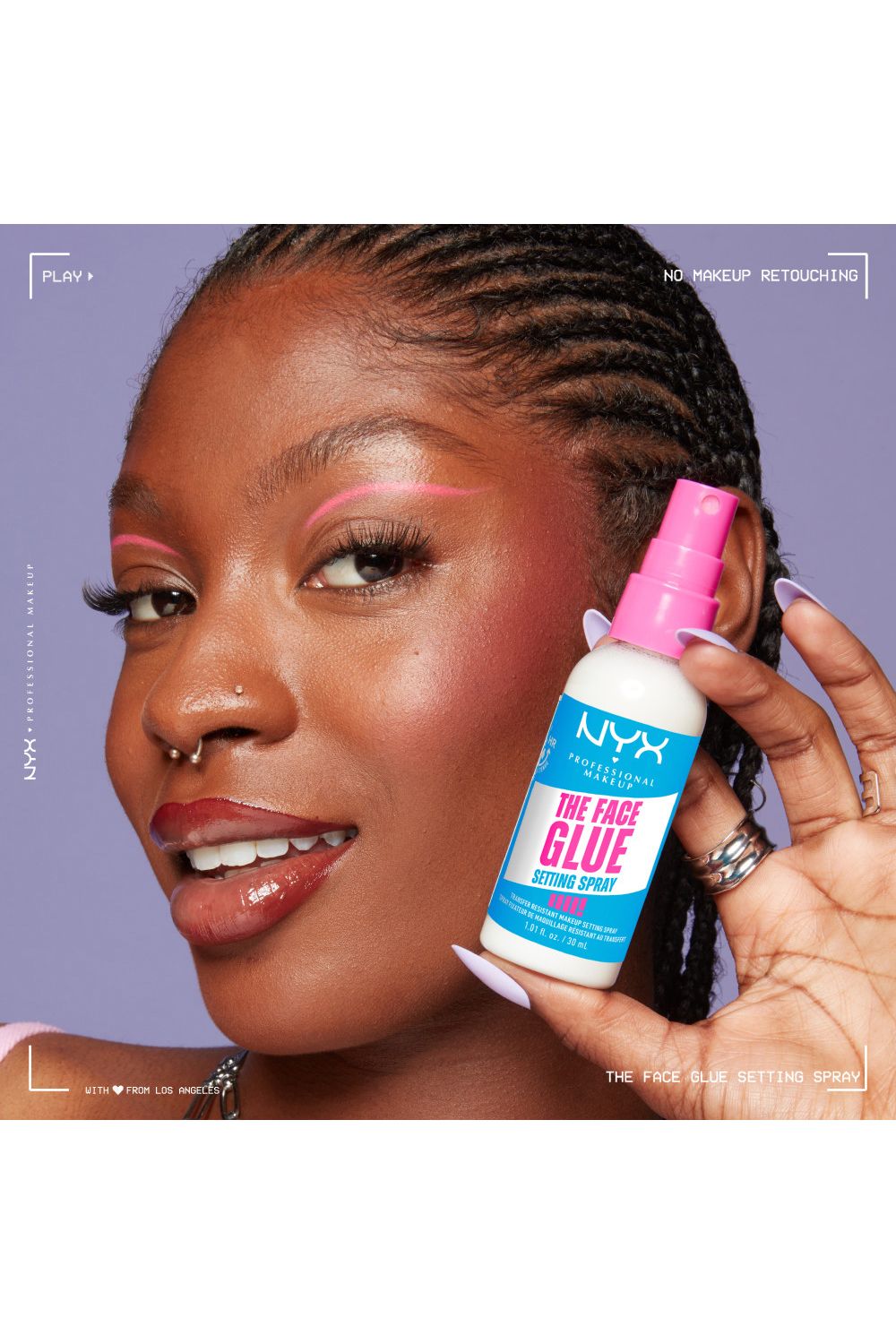 NYX Professional Makeup The Face Glue Setting Spray 60ml Multi image 7