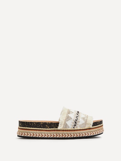 Linzi Janelle Neutral Flatform Slip On Sandal