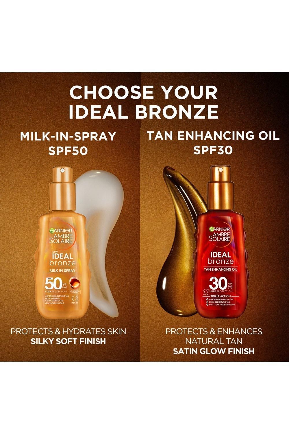 Garnier Ambre Solaire Ideal Bronze Milk-In Tanning Spray SPF50 Multi image 6