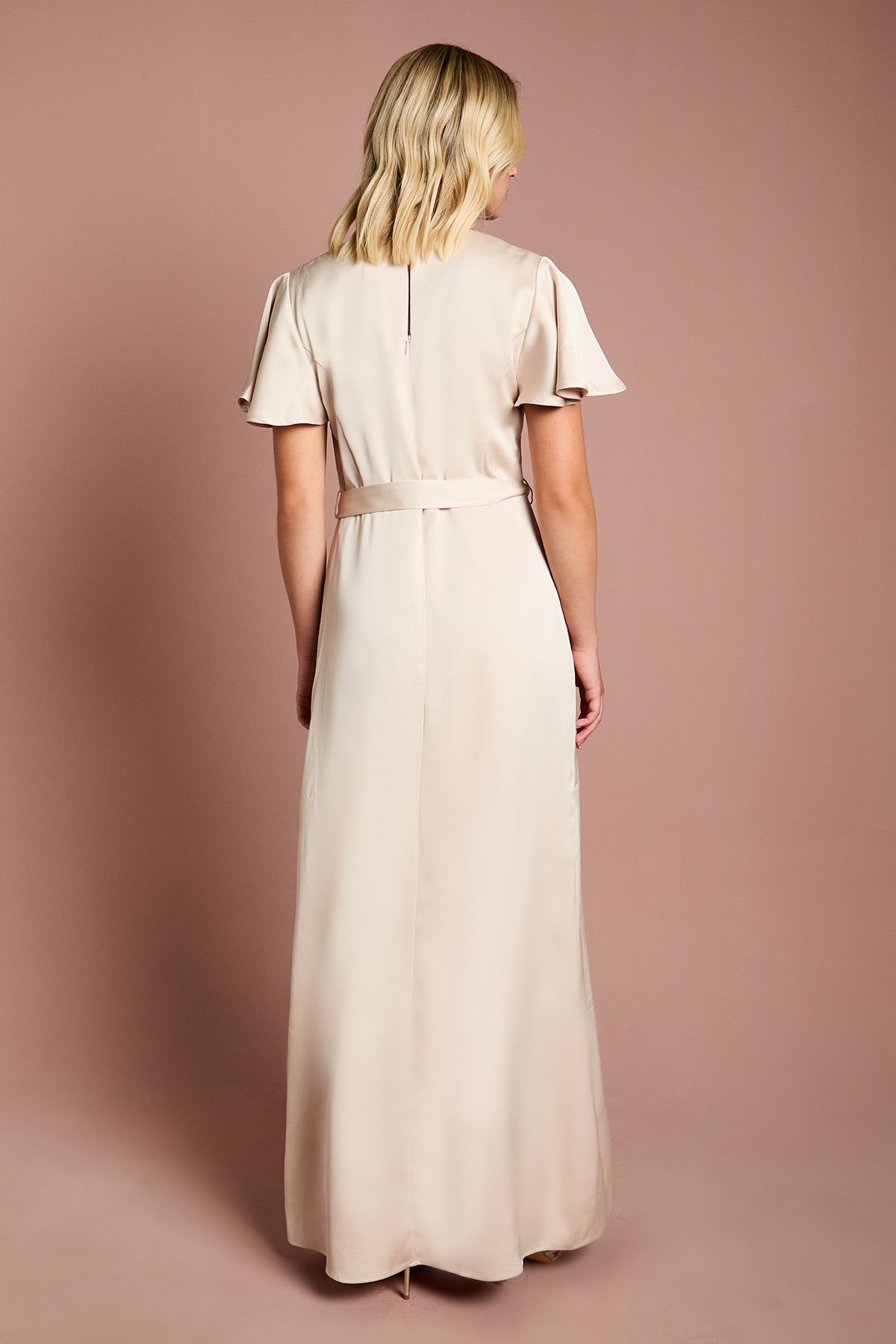 Coast Teen Coast Angel Sleeve Bridesmaid Dress Champagne image 3