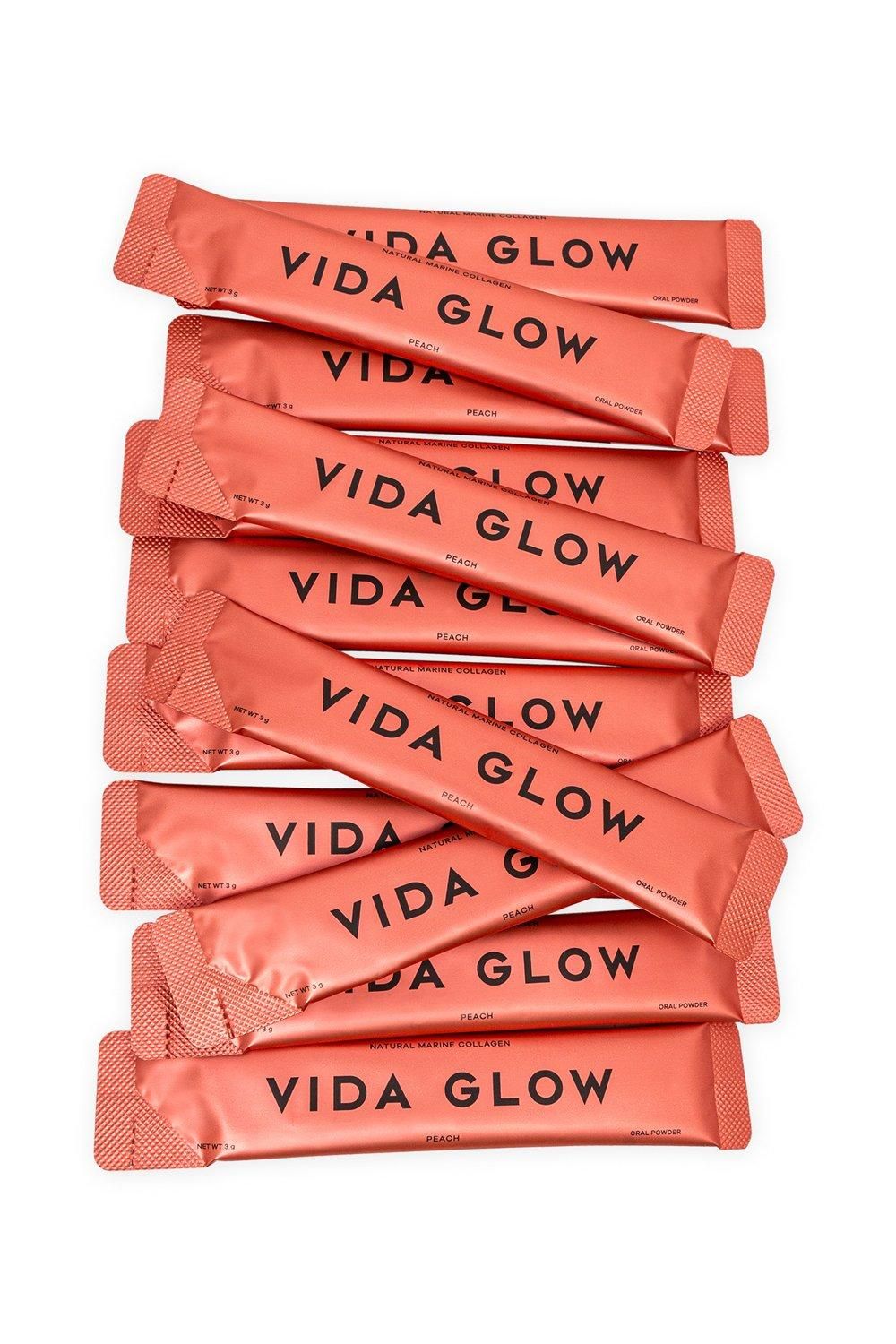 Vida Glow Natural Marine Collagen Sachets Peach Multi image 4