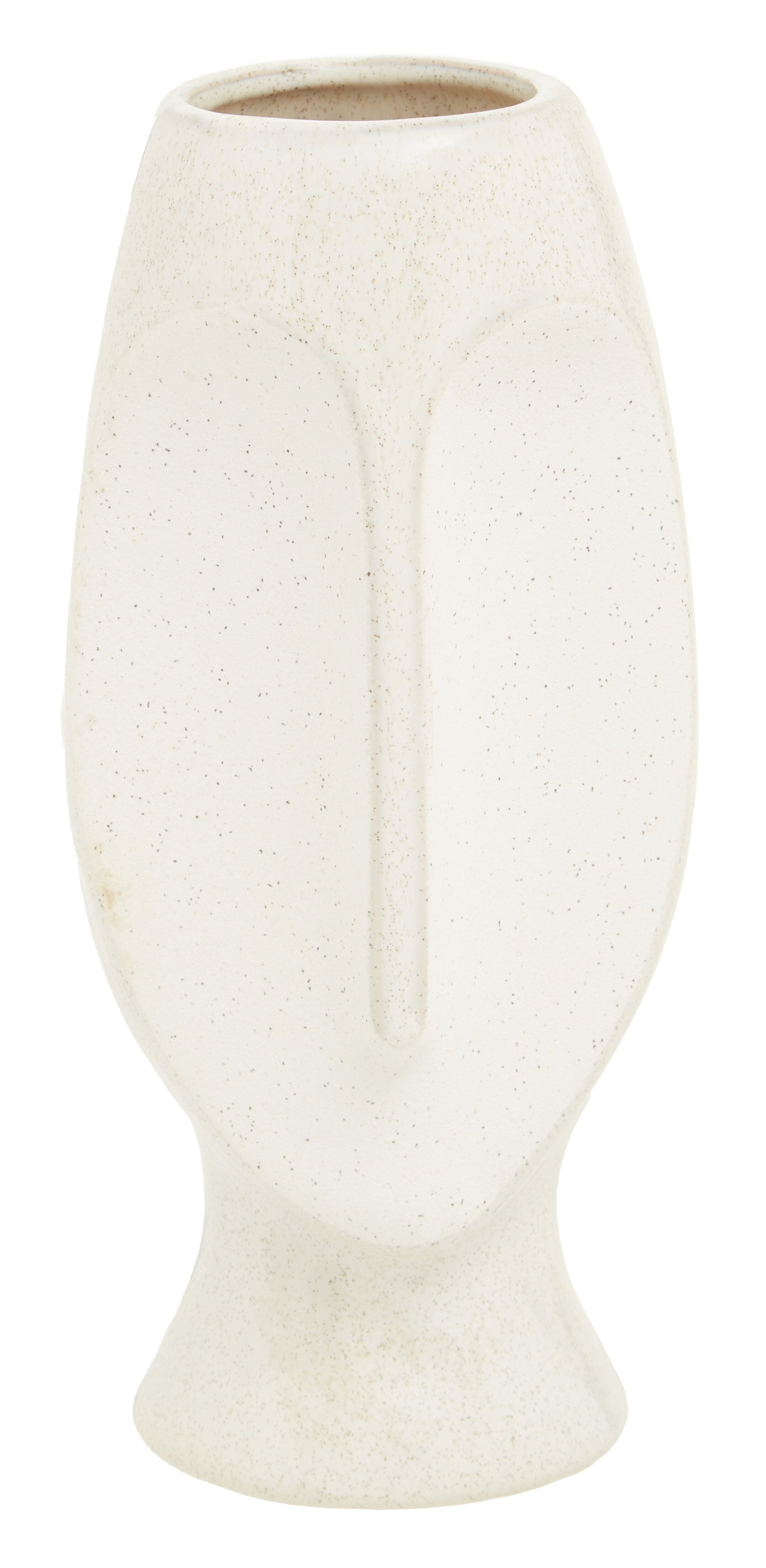 Orsina Handcrafted Stoneware Face Large Vase, Modern Free Standing Vase, Contemporary Flower Vase, Stoneware Vase image 1