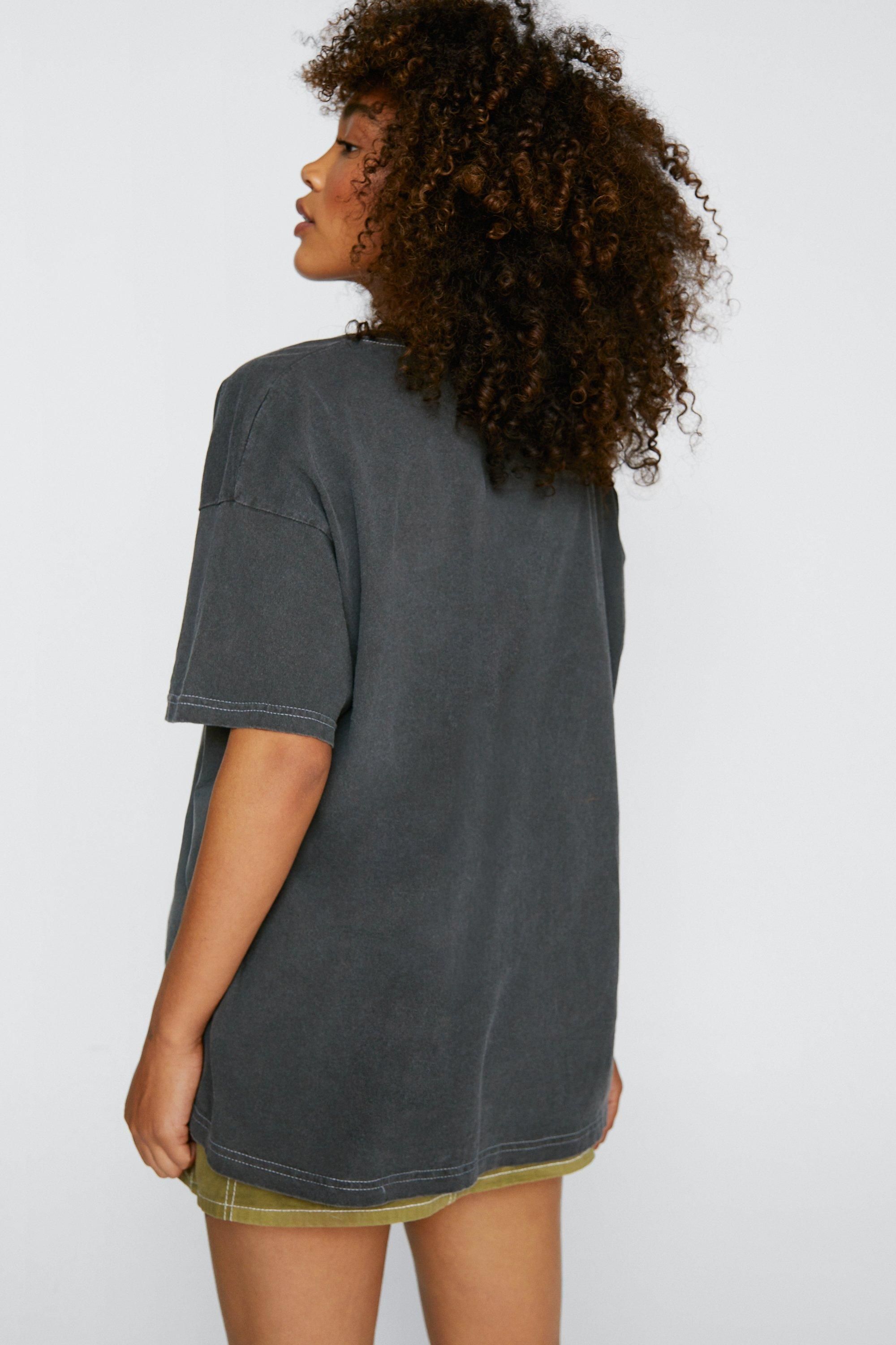 NastyGal Spice Girls Oversized Graphic T-shirt Charcoal image 4