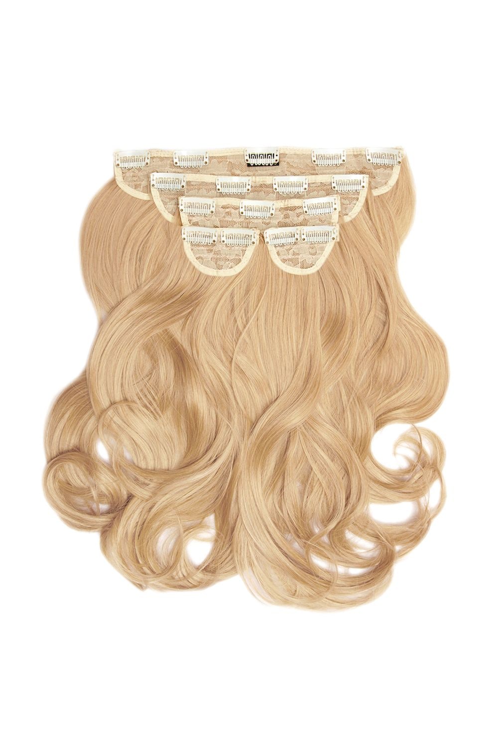 Lullabellz Super Thick 16" 5 Piece Blow Dry Wavy Clip In Extensions Honey Blonde image 2