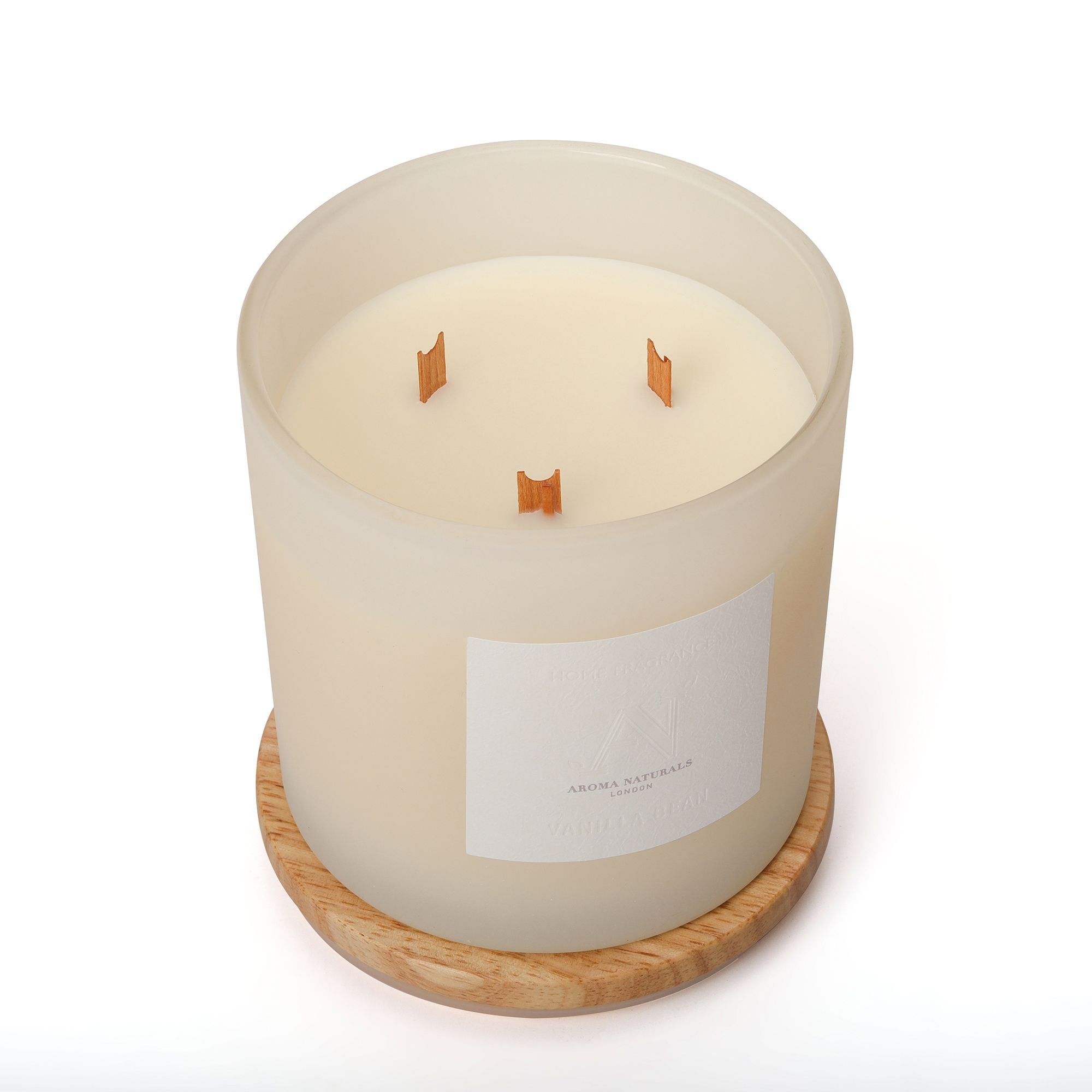 Aroma Naturals Frosted Decadence Glass Candle - Cashmere Scent image 4