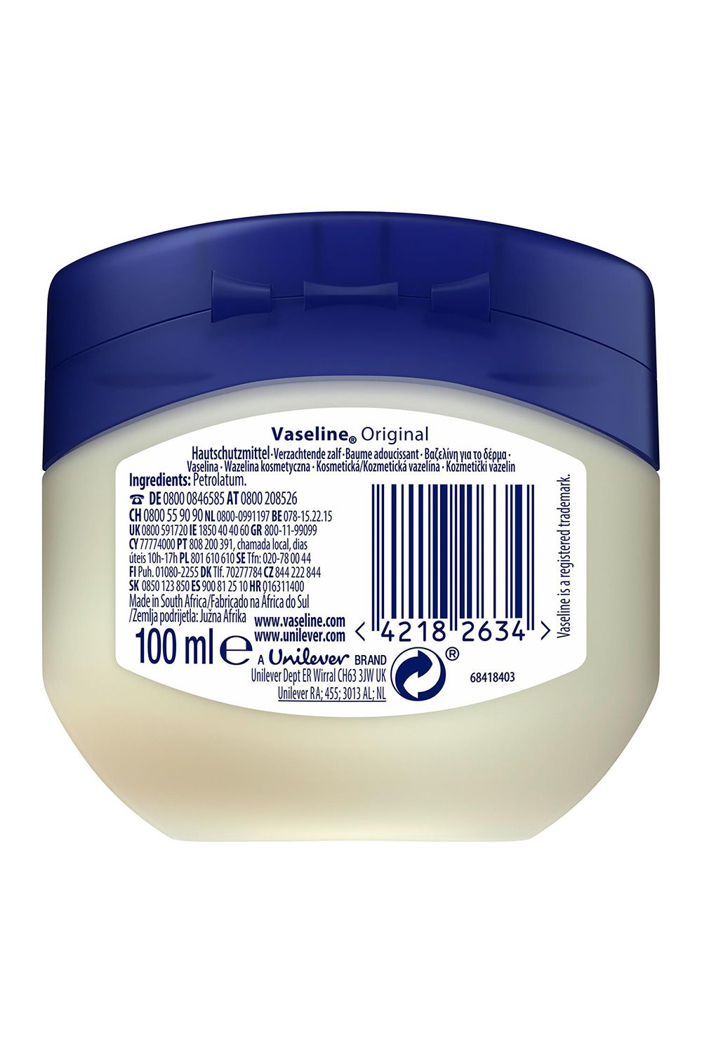 Vaseline 2x Original Pure 'Petroleum Jelly', 100ml image 3