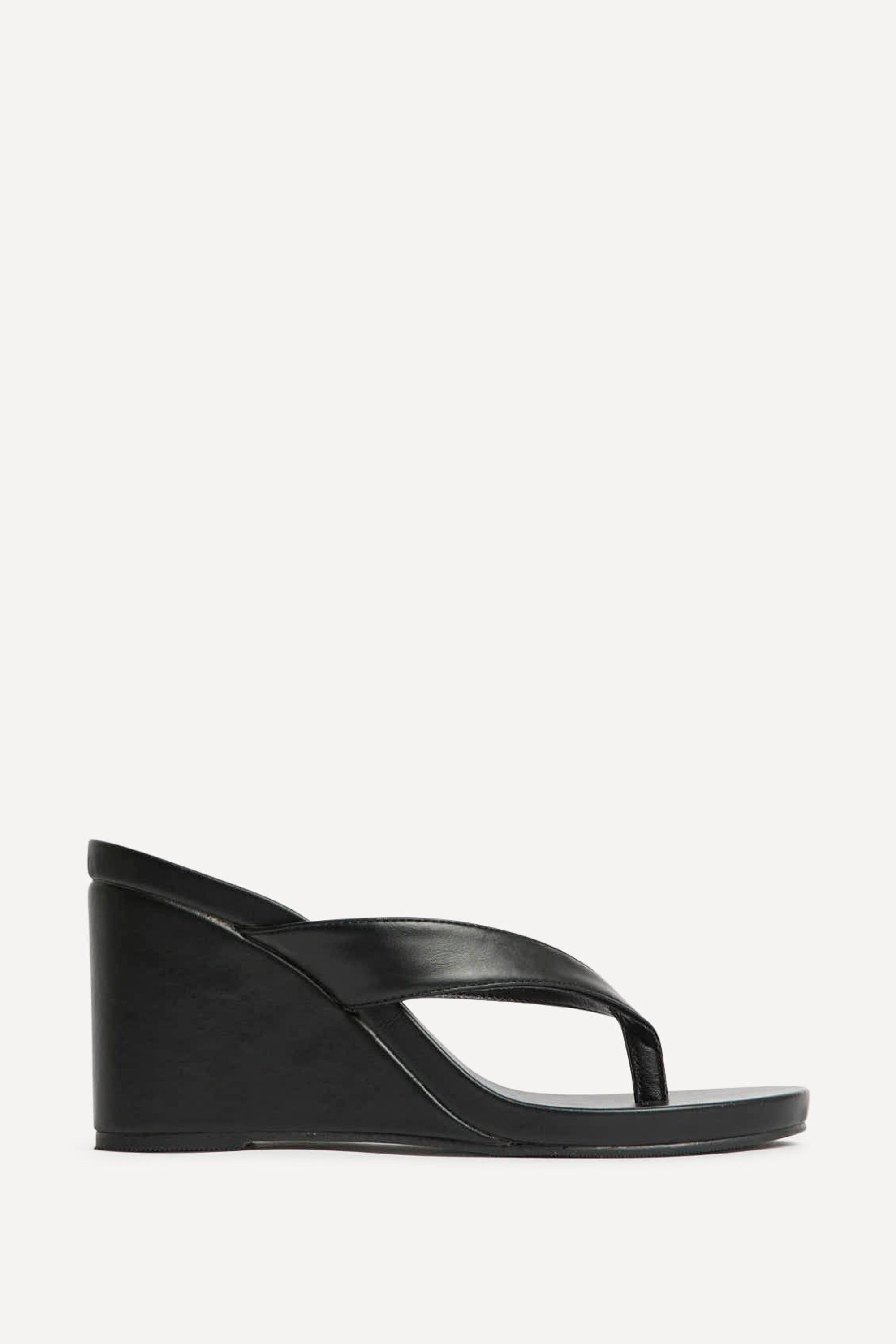 Linzi Joia Black Wedge Mules