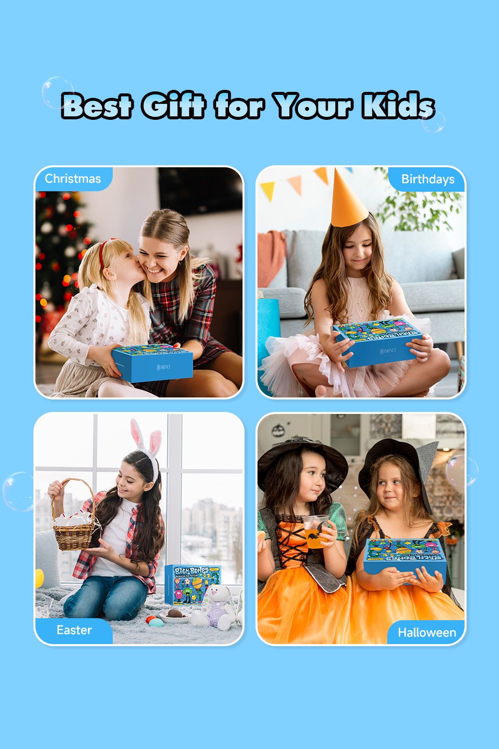 Living and Home 8Pcs Star Cloud Rainbow Bath Bomb Set image 8