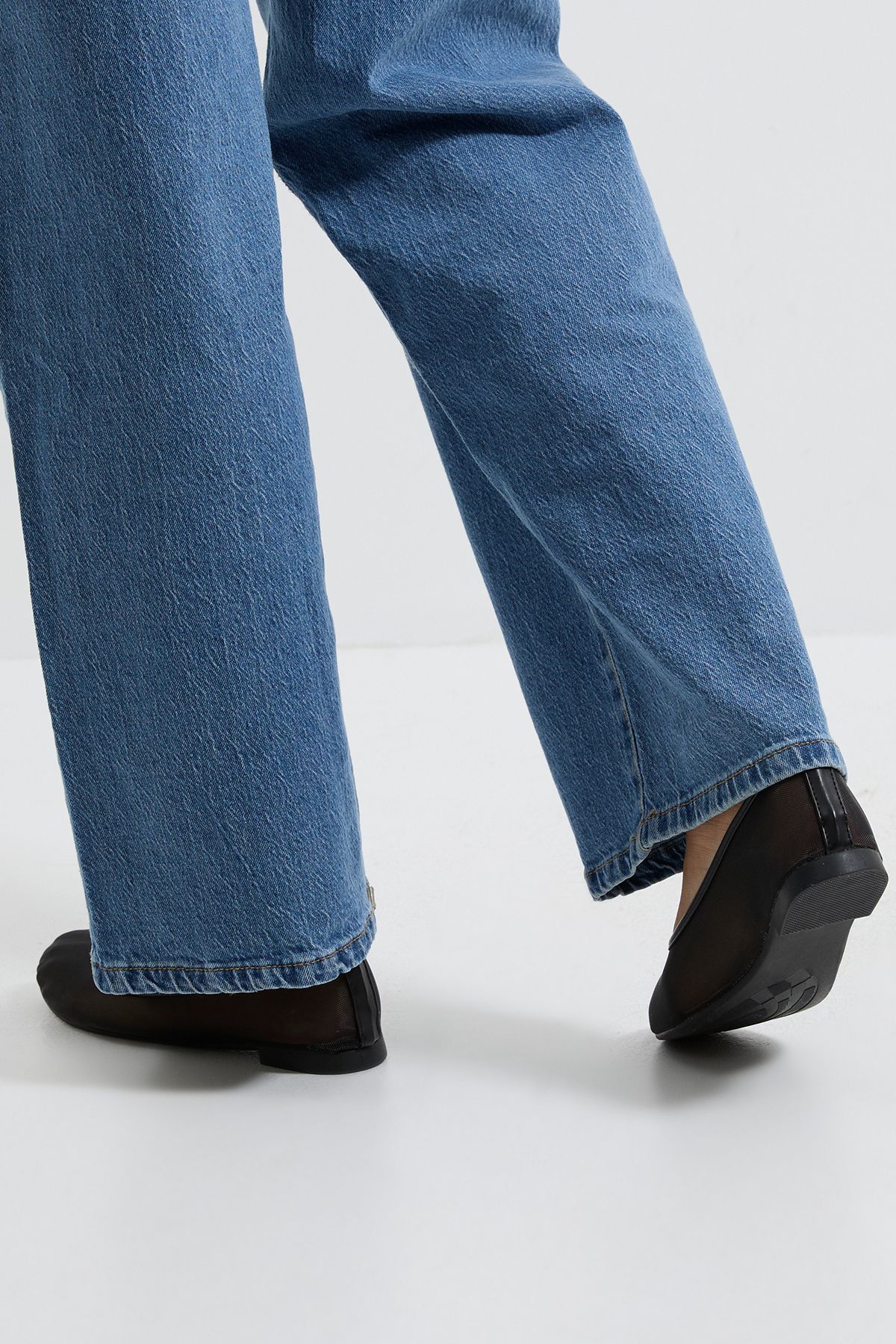 Dorothy Perkins Erica Mesh Ballerinas Black image 3