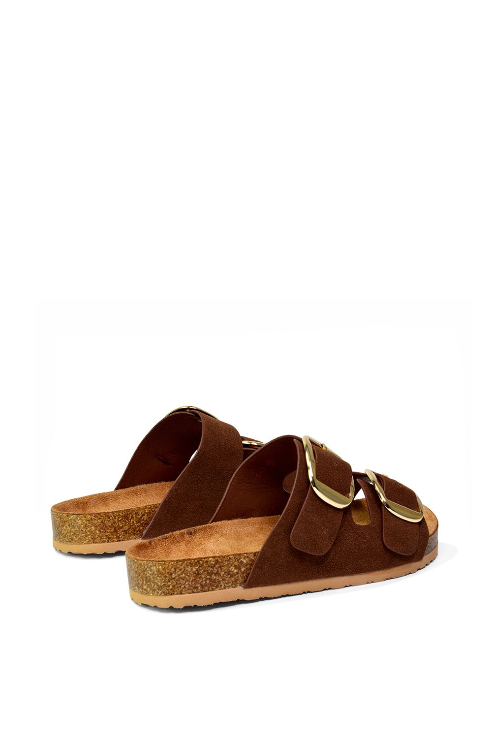 XY London 'Dolly' Slip On Slider Double Buckle Flat Sandals image 5