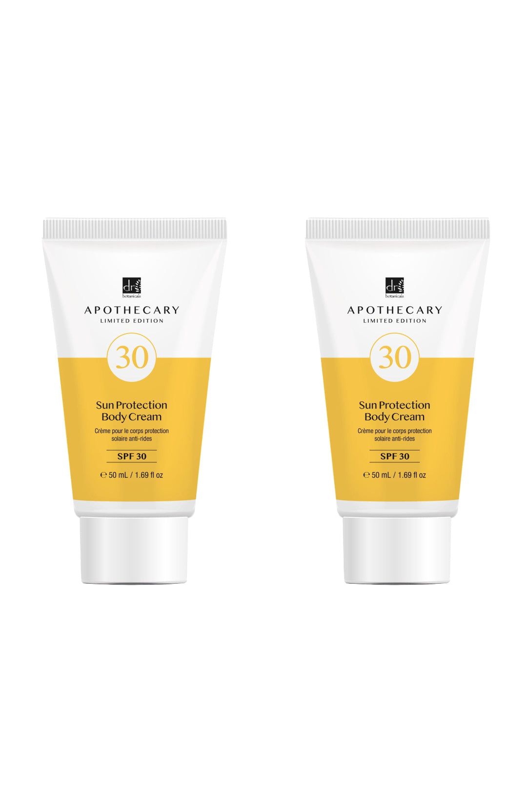 Dr. Botanicals Sun Protection Body Cream SPF 30 50ml x 2 Duo Set image 1