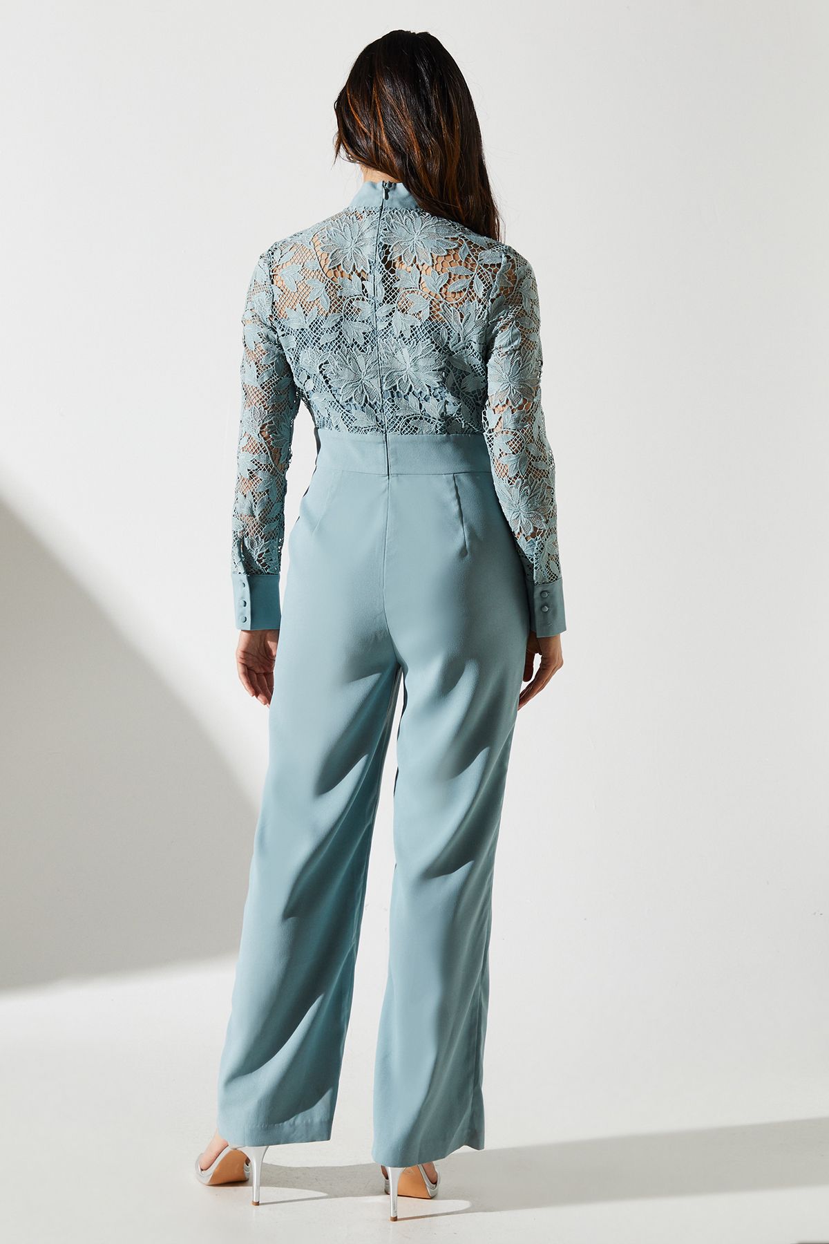 Coast Lace Tie Neck Jumpsuit Green image 3