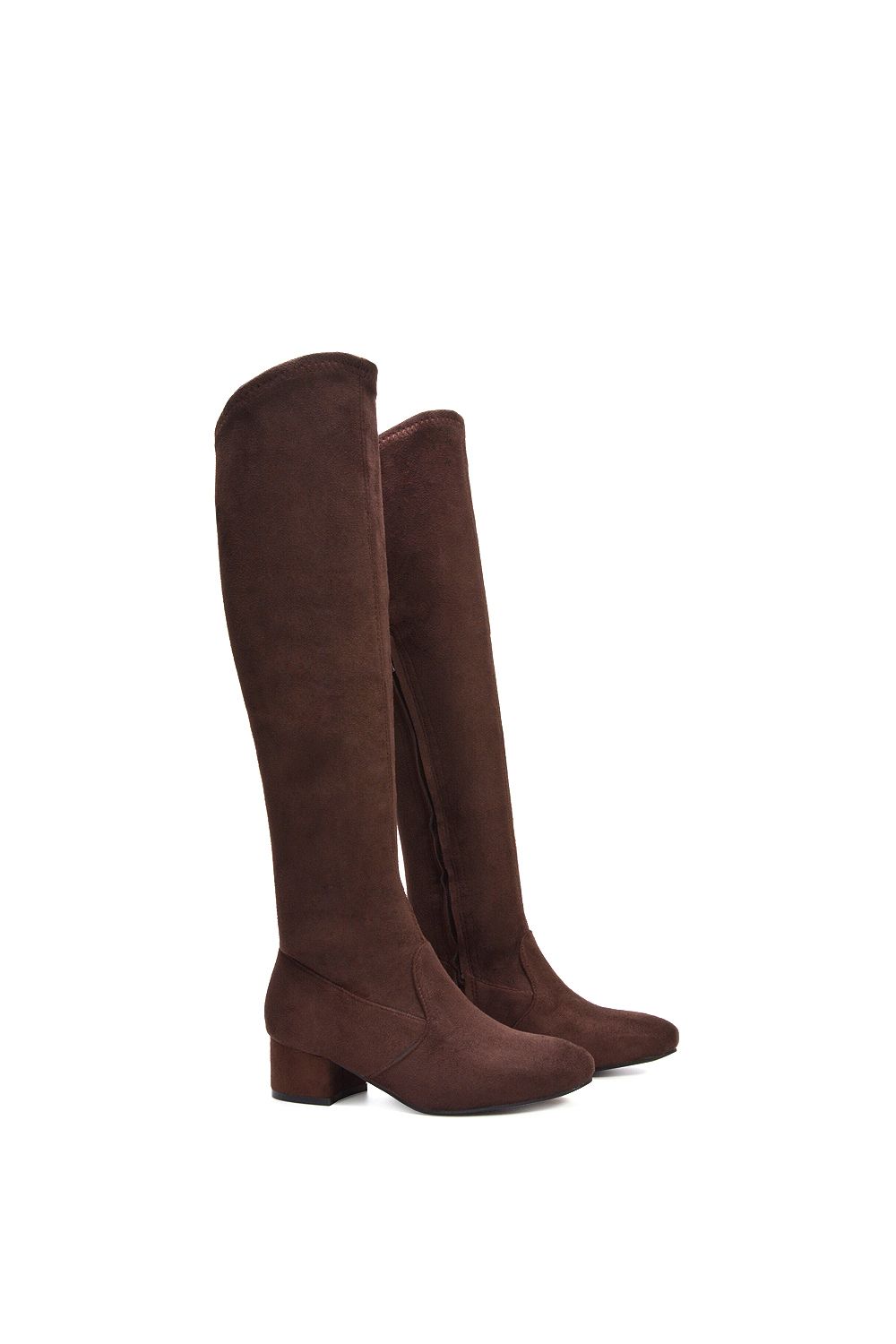 XY London 'June' Low Block Heel Knee High Boots image 4