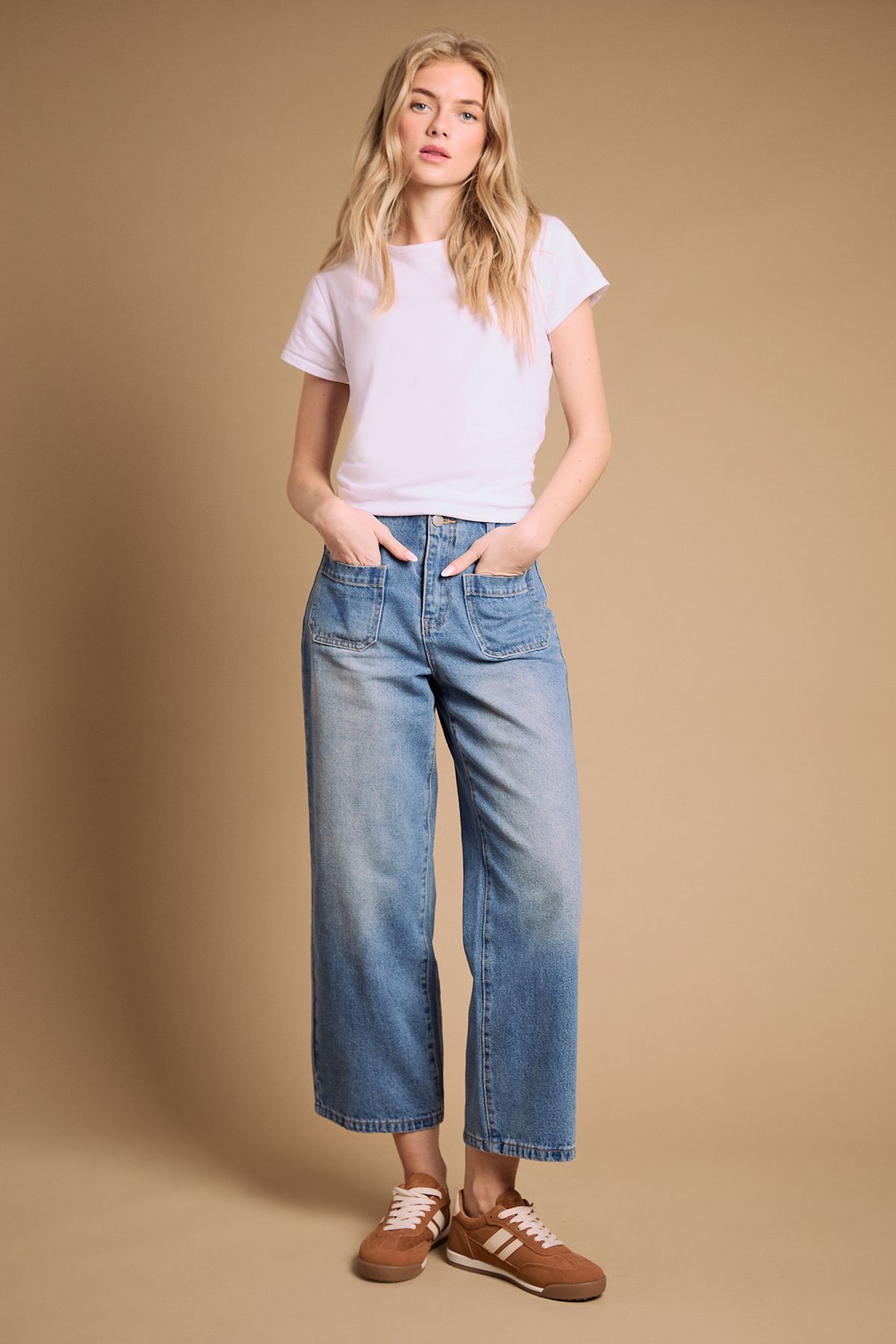 Oasis Penny Faux Suede Lace Up Trainers Tan image 2