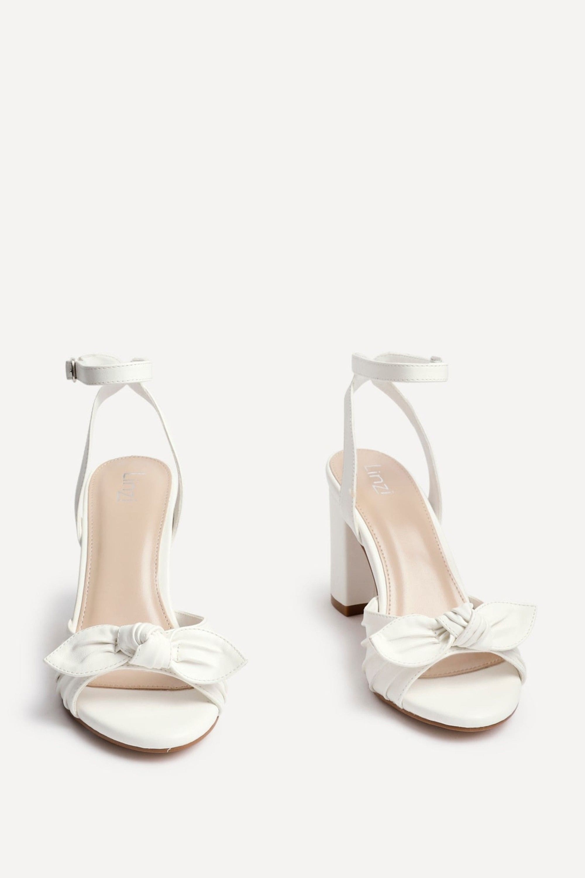 Linzi Darling White Faux Leather Heeled Sandals image 3