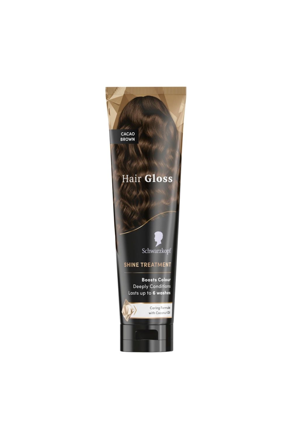 Schwarzkopf 'Hair Gloss' Shine Treatment Cacao Brown 150ml, 3 Pack image 2