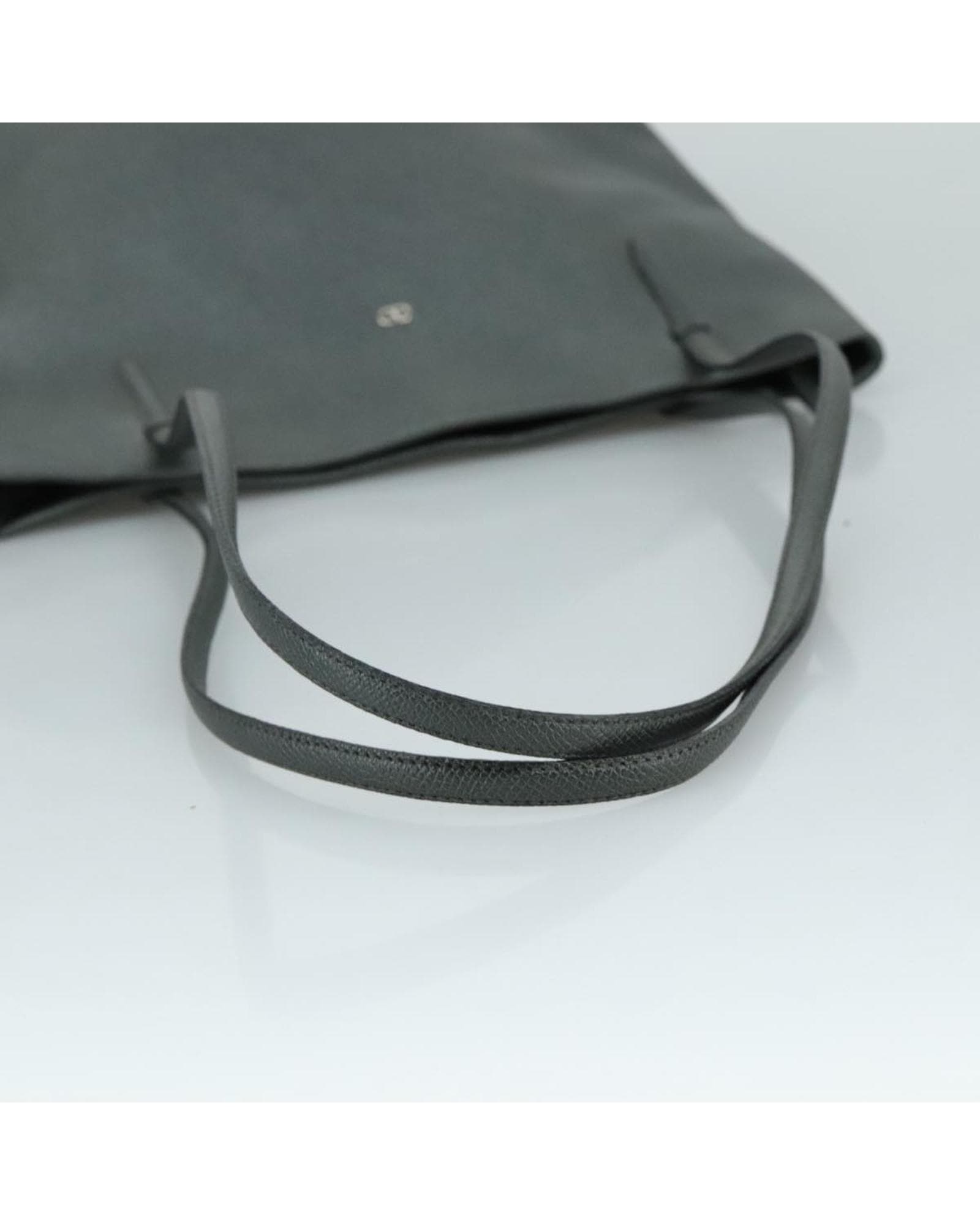 Valentino Preloved Pebbled Leather Tote Wo - Gray Tote Bags image 8