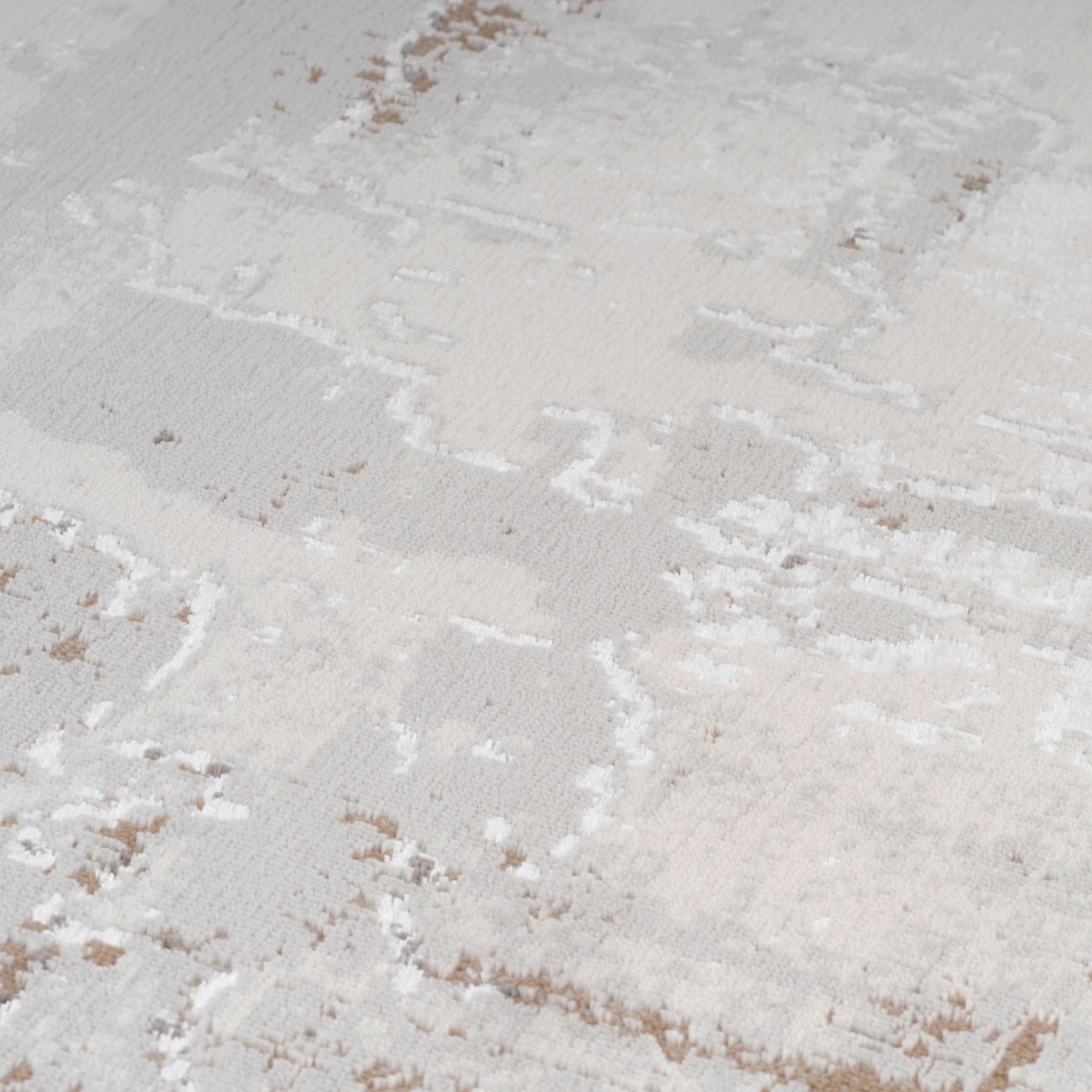 Kukoon Warm Greige Modern Distressed Abstract Beige Rug image 5