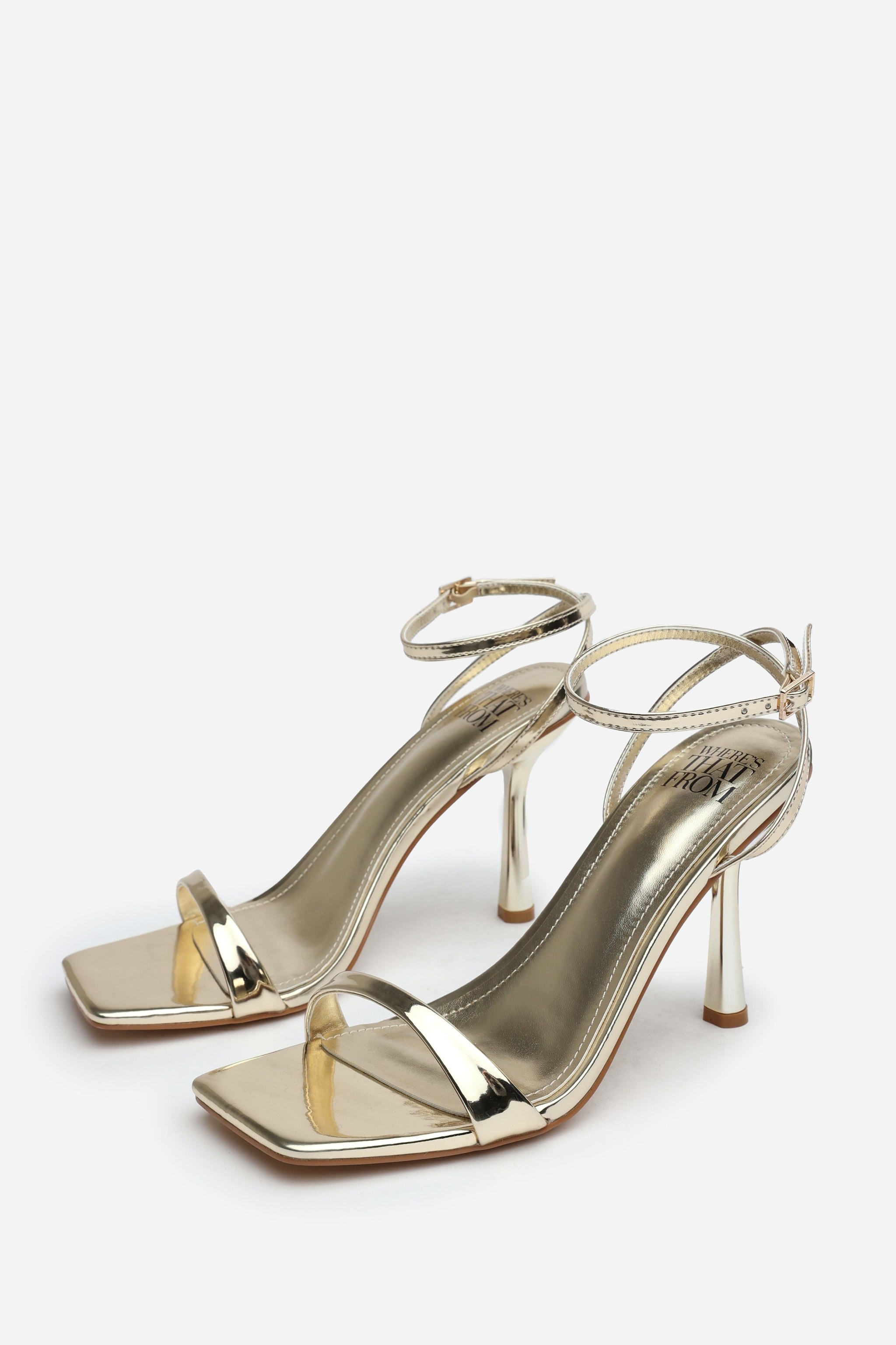 Where's That From 'Elara' Square Toe Heeled Sandals with Buckle Closure image 3