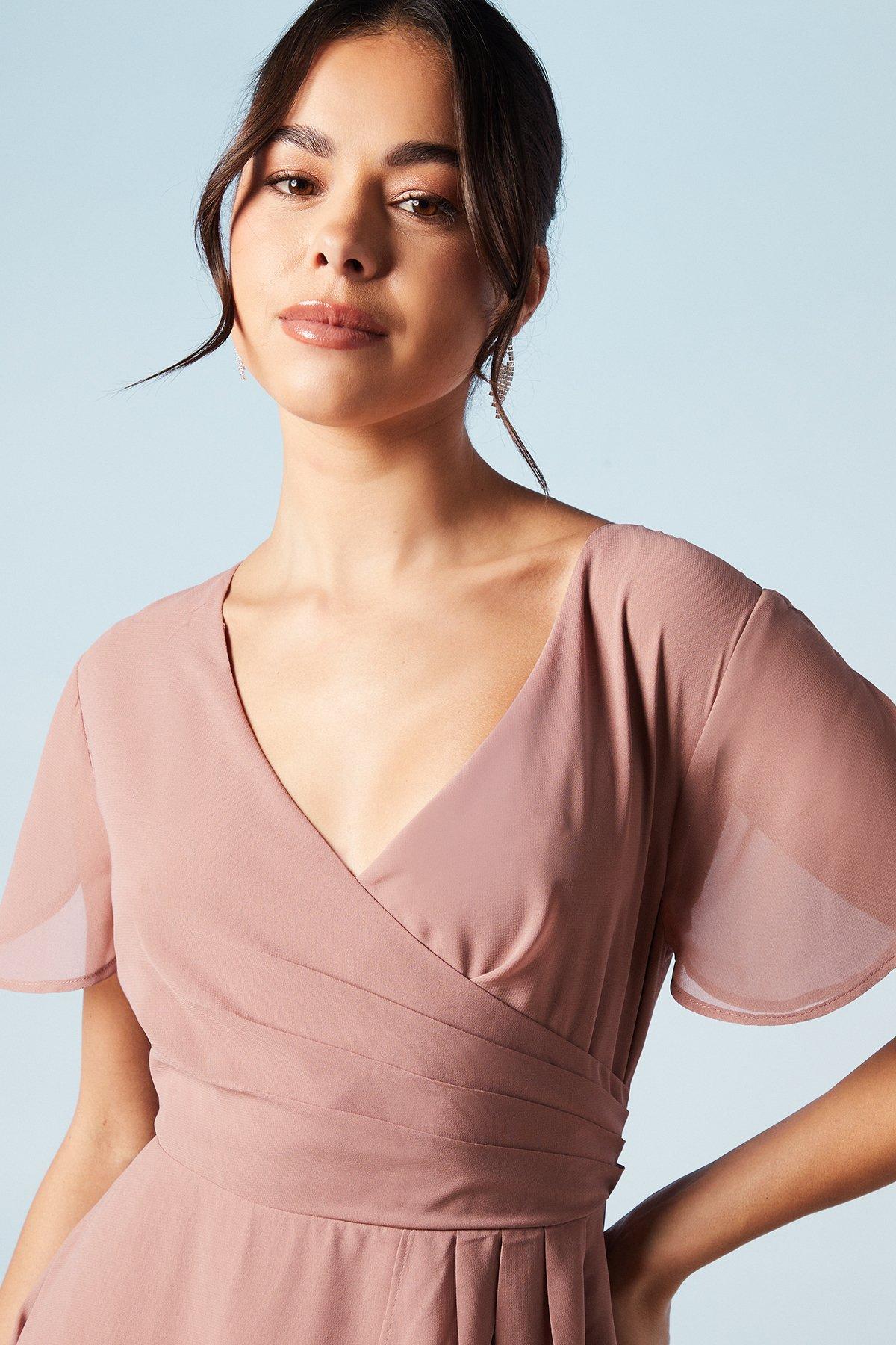 Coast Petal Sleeve Chiffon Bridesmaids Maxi Dress image 2