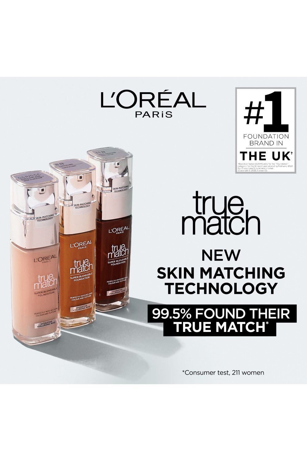 L'Oréal Paris True Match Liquid Foundation with SPF and Hyaluronic Acid 0w image 9
