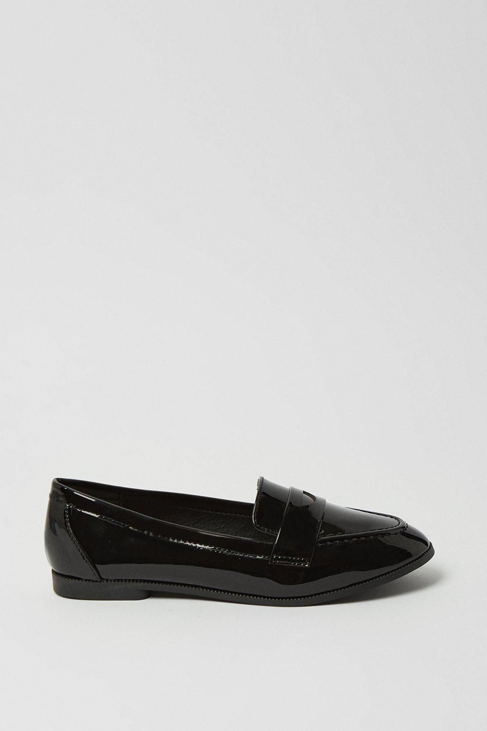 Dorothy Perkins Wide Fit Lana Penny Loafers True Black image 2