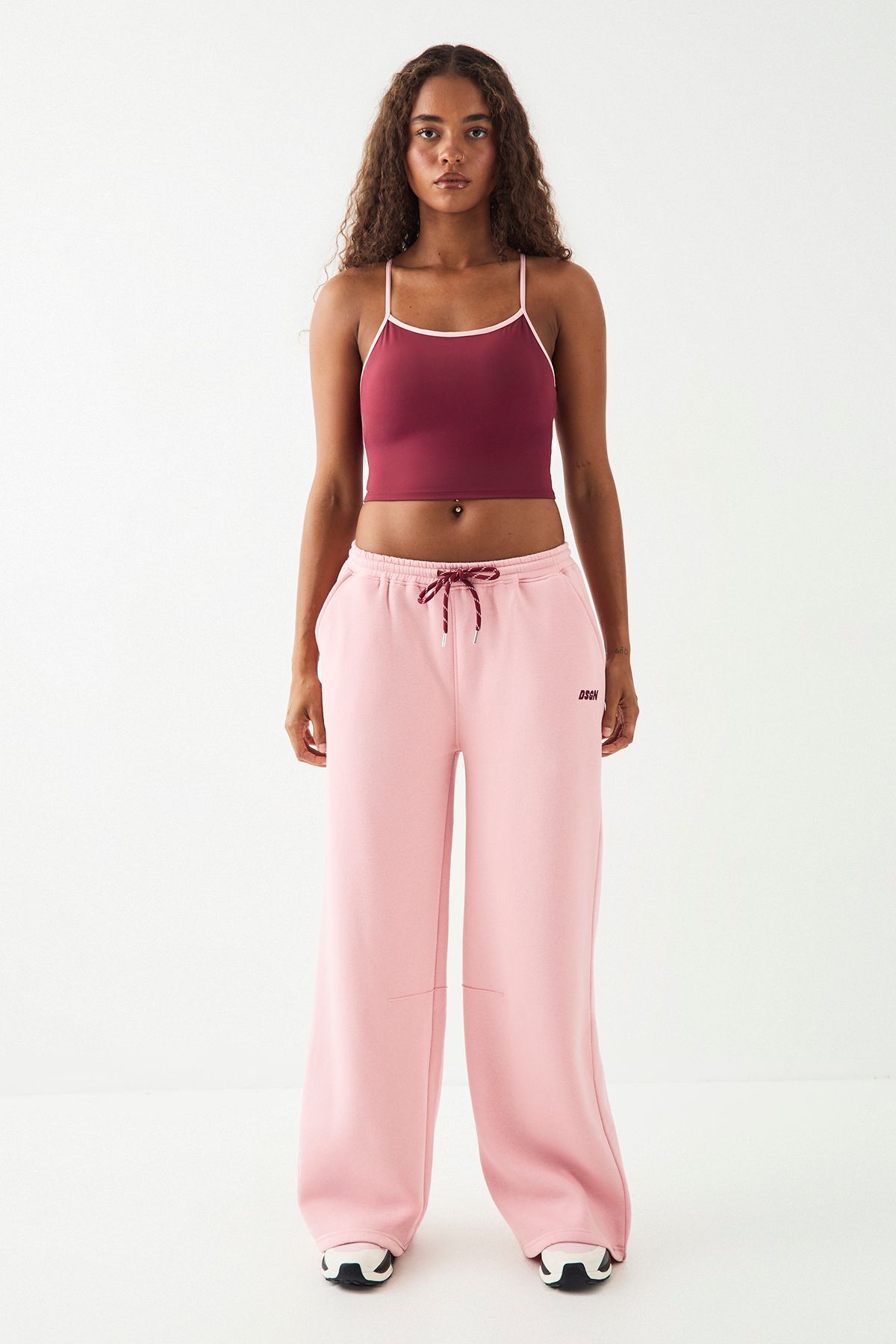 DSGN Studio DSGN Studio Sport Contrast Binding Strappy Cami Top Burgundy image 5