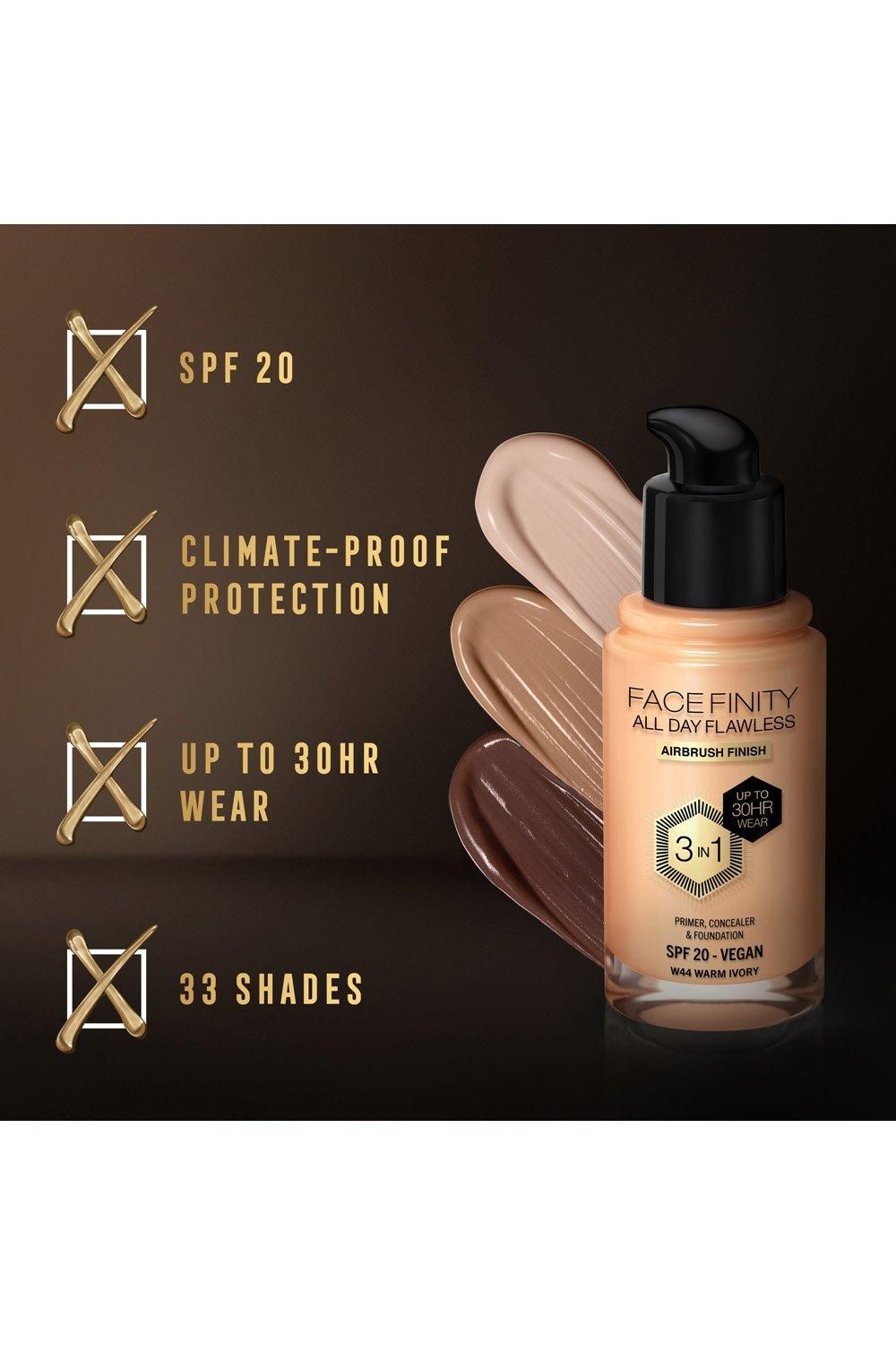 Max Factor Facefinity All Day Flawless 3 in 1 Vegan Foundation Warm Ivory image 6