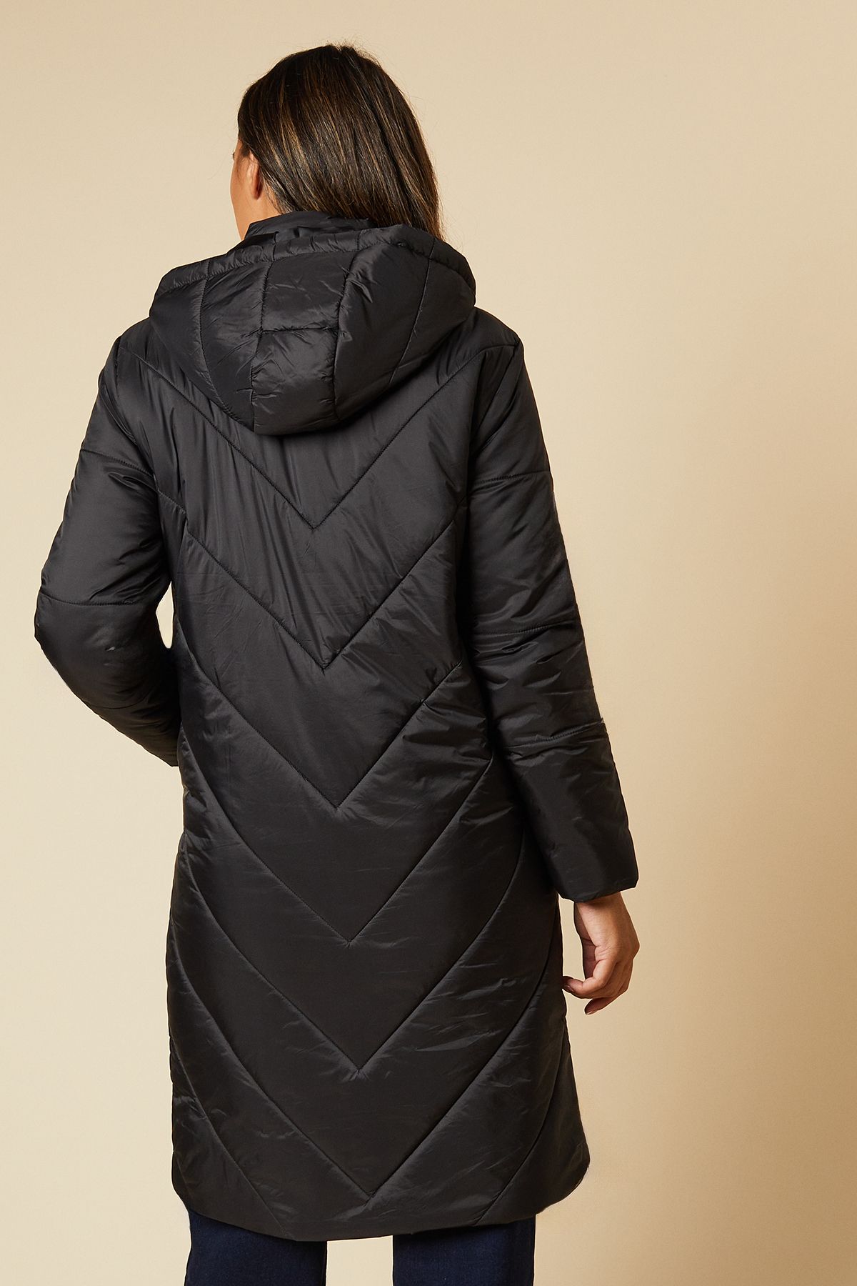 Dorothy Perkins Quilted Coat Black image 3