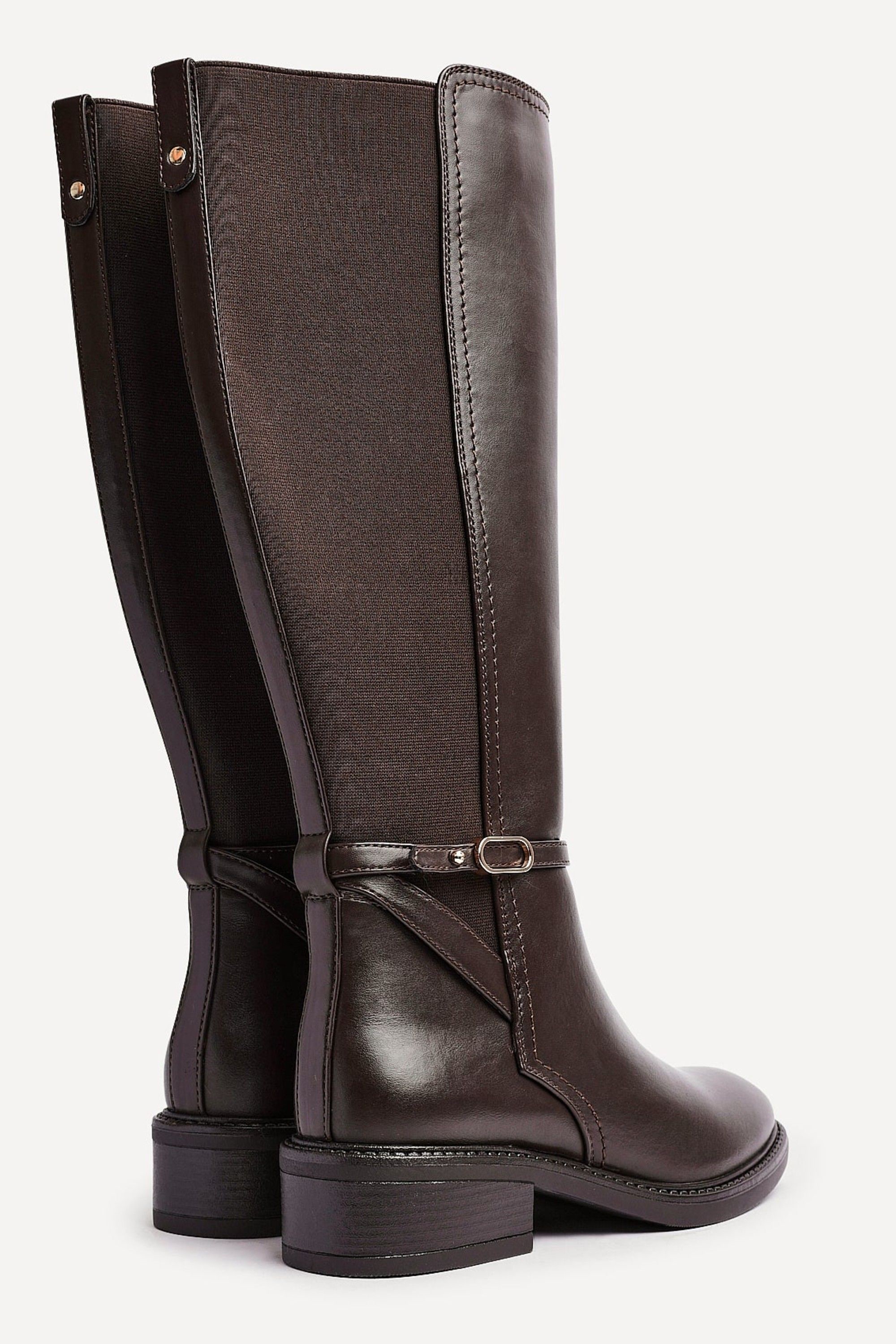 Linzi Power Brown Faux Leather Riding Boot image 4