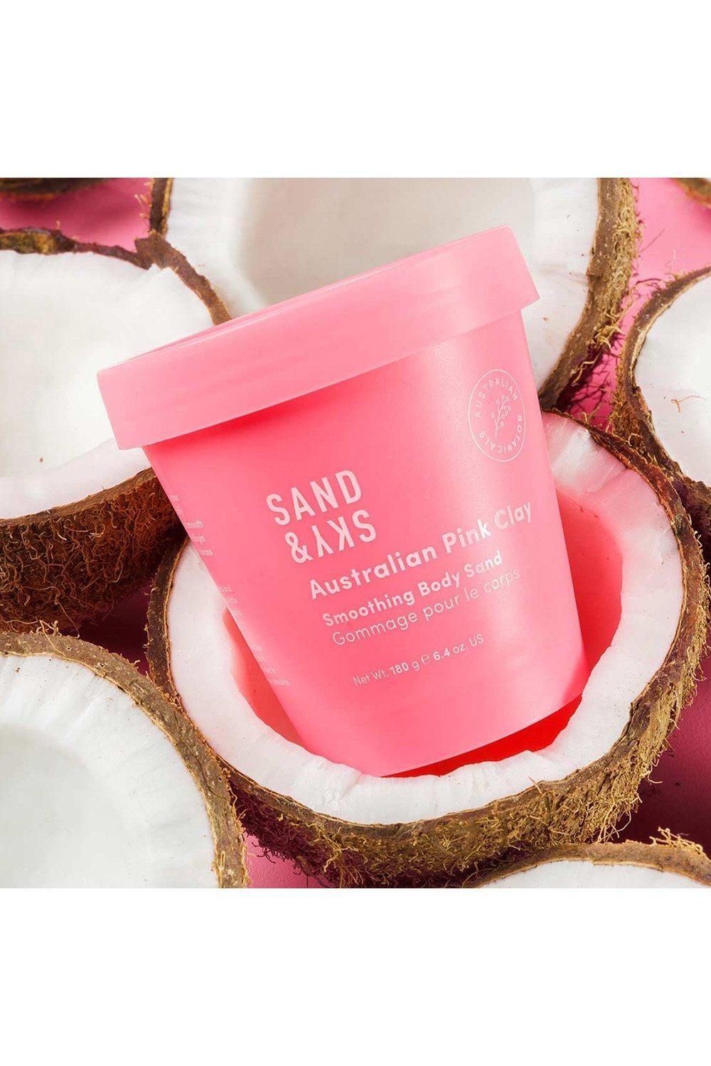 Sand & Sky Australian Pink Clay - Smoothing Body Sand 180g Multi image 6