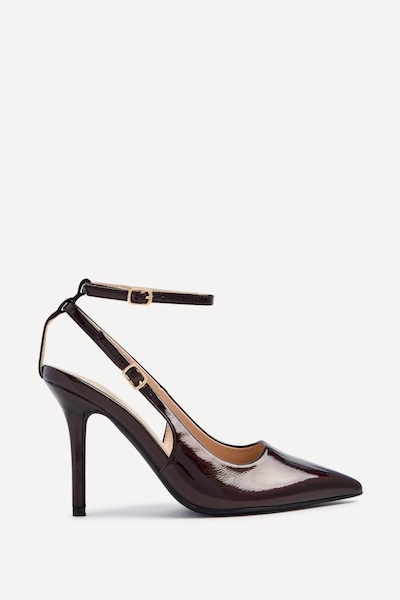 Linzi Galore Burgundy Patent Stylist Court Heels