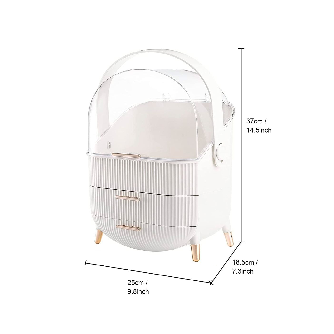 Neo Three Layer Cosmetic Makeup Storage Organiser Skincare Display Box Case With Portable Handle image 5