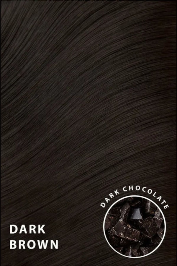 Lullabellz 18" 1 Piece Halo Brushed Out Hidden Wave Extensions Dark Brown