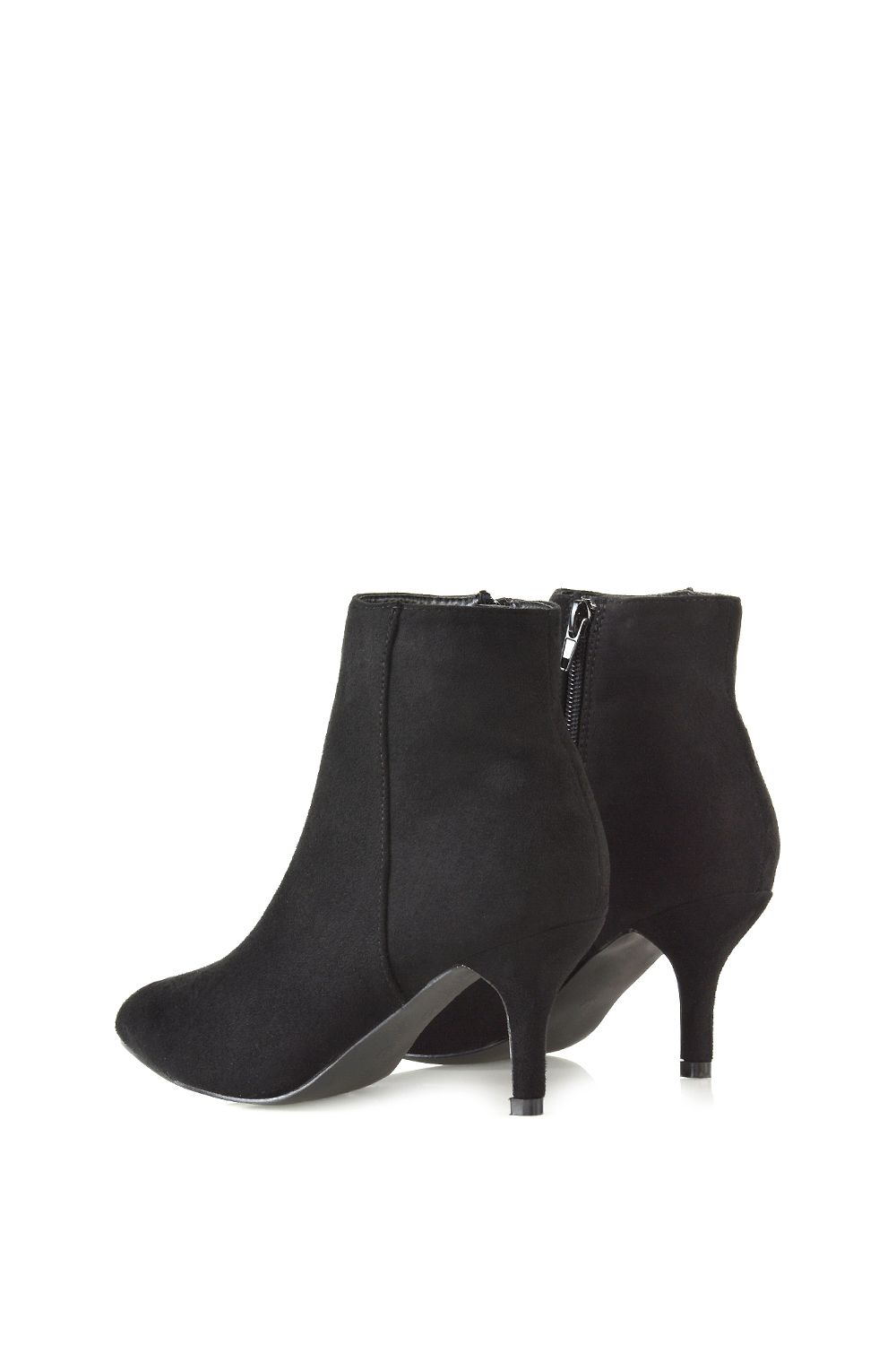 XY London 'Anastsia' Low Mid Kitten High Heel Stiletto Zip-Up Ankle Boots image 4