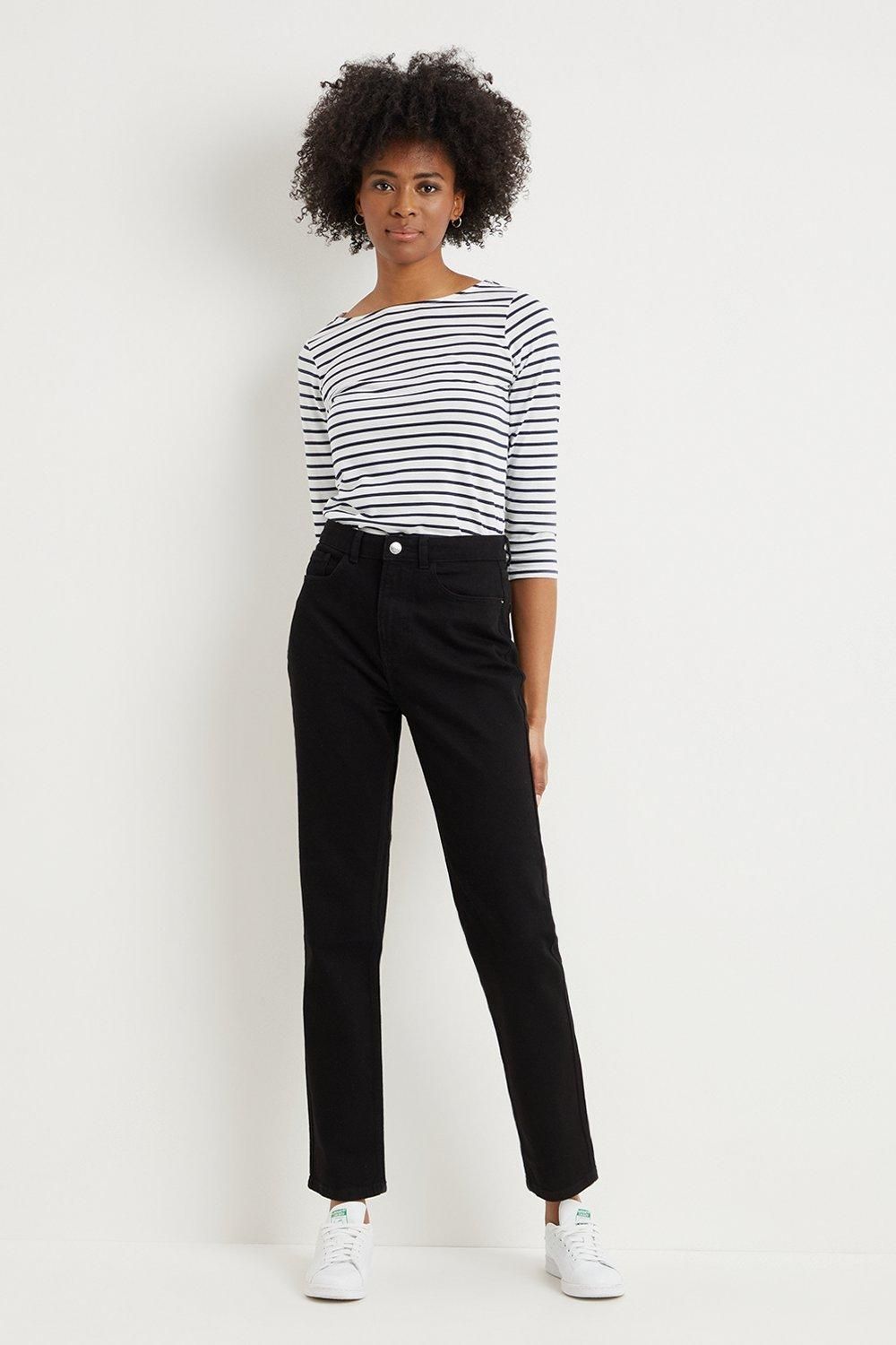Dorothy Perkins Tall Straight Jeans Black