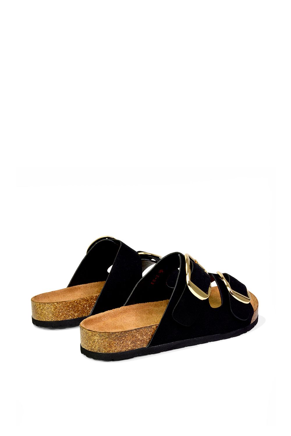 XY London 'Dolly' Slip On Slider Double Buckle Flat Sandals image 5
