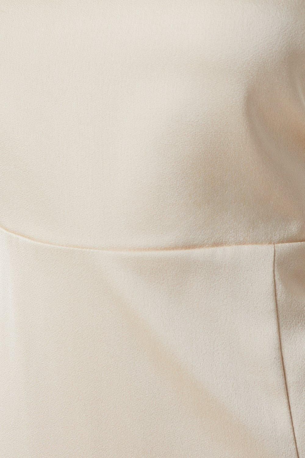 Oasis Oasis by Coast Petite Satin Tie Shoulder Midi Bridesmaid Dress Champagne image 5