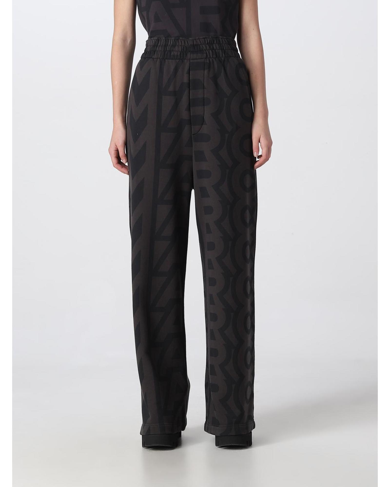 Marc Jacobs Wide Leg AllOver Logo Print Trousers Wo - Black Pants image 1