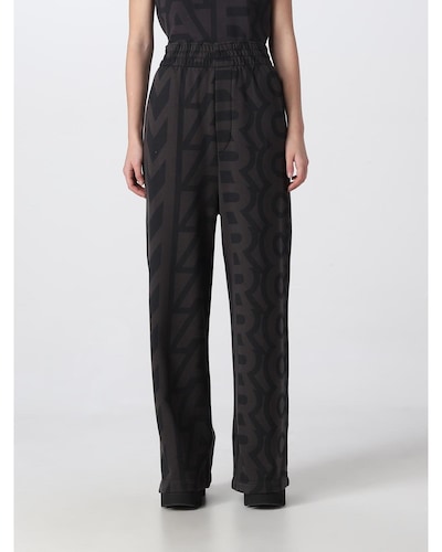 Marc Jacobs Wide Leg AllOver Logo Print Trousers Wo - Black Pants