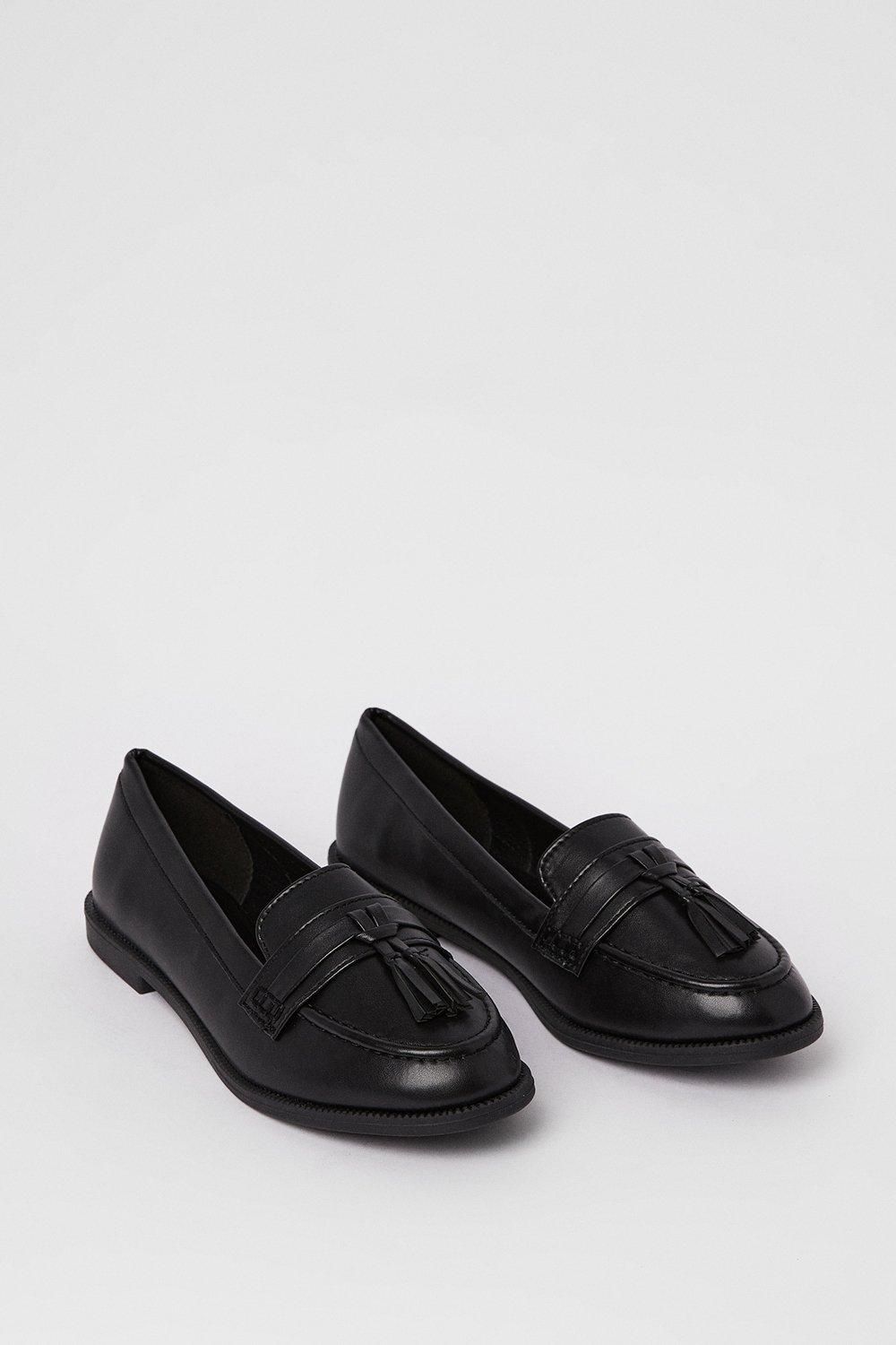 Dorothy Perkins Lennie Tassel Loafers Black image 3