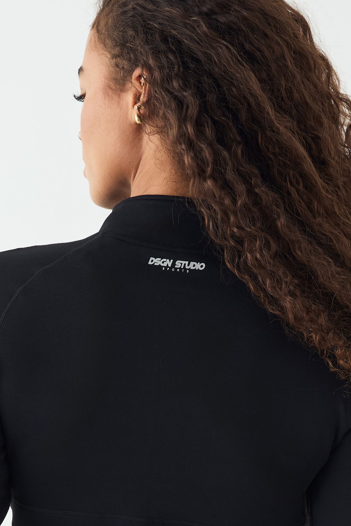 DSGN Studio DSGN Studio Sport Premium Fleece Lined Zip Through Sports Jacket Black image 4