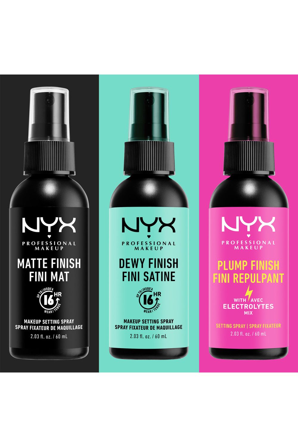 NYX Professional Makeup Makeup Setting Spray - Matte Set (Pack of 3) Multi image 5