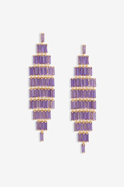 Jon Richard Amethyst Statement Earrings