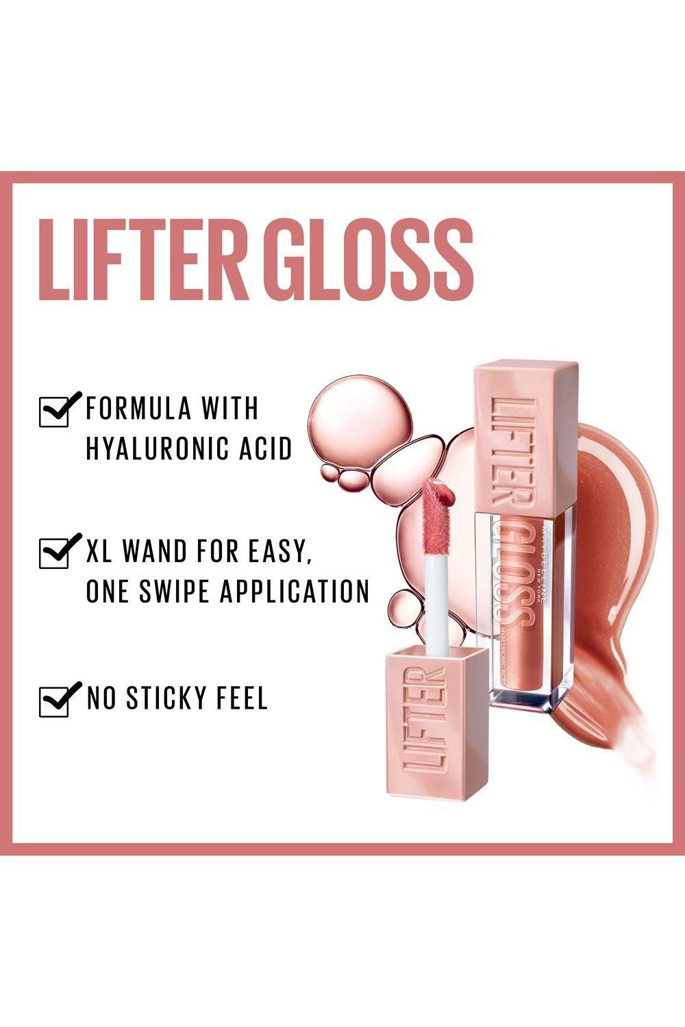 Maybelline Lifter Gloss Plumping Hydrating Lip Gloss With Hyaluronic Acid 5.4ml 007 Amber image 6