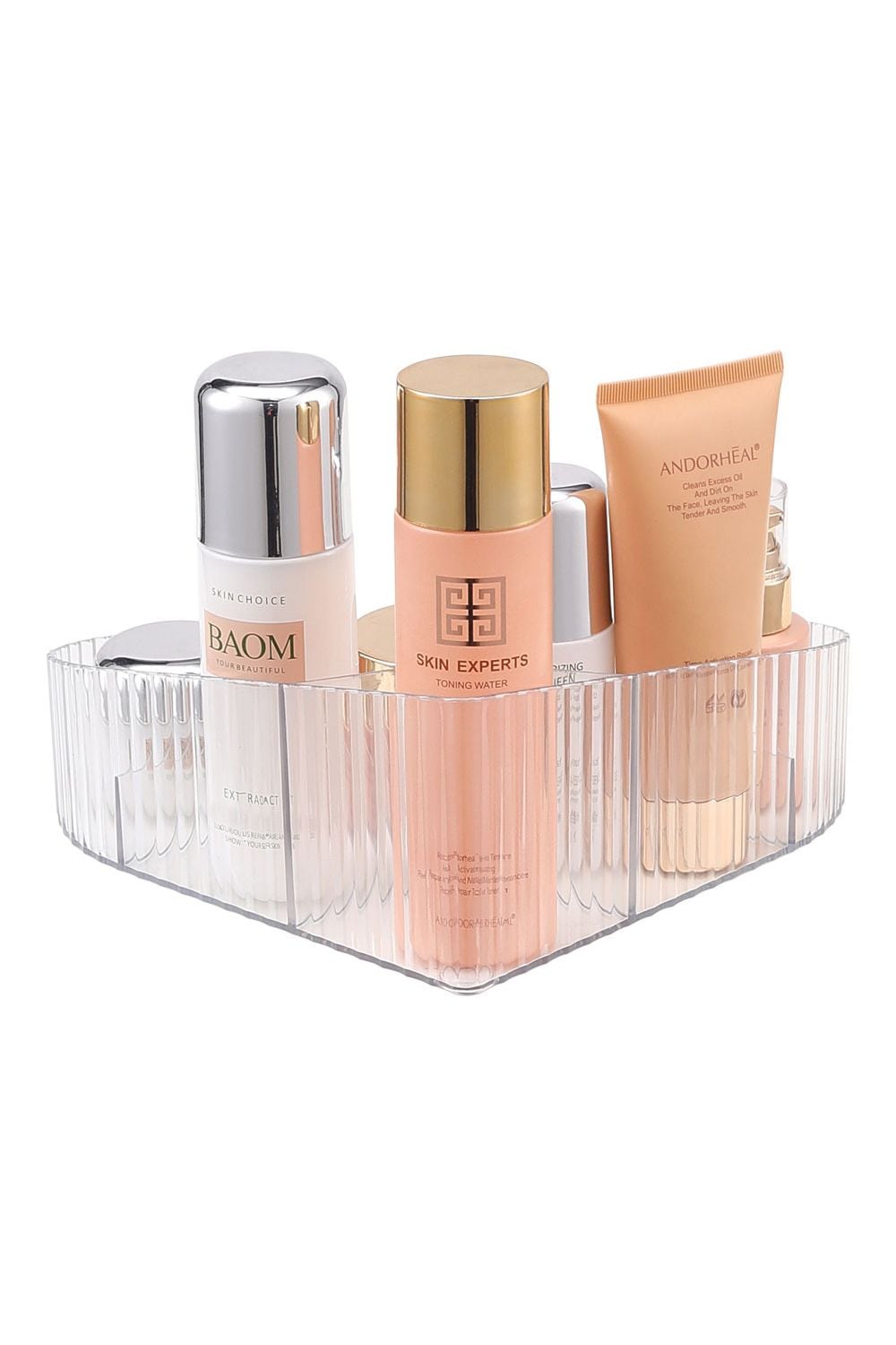 Living and Home Makeup Organizer Storage Box Desktop, Heart-Shaped Makeup Organizer For Home Office Dormitory image 3