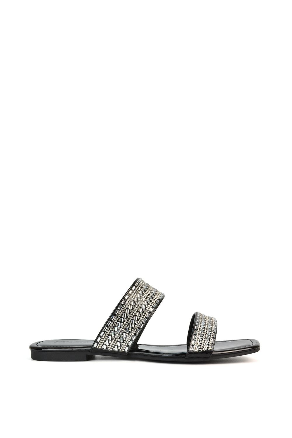 XY London 'Lucy' Slip On Flat Cork Slider Mules